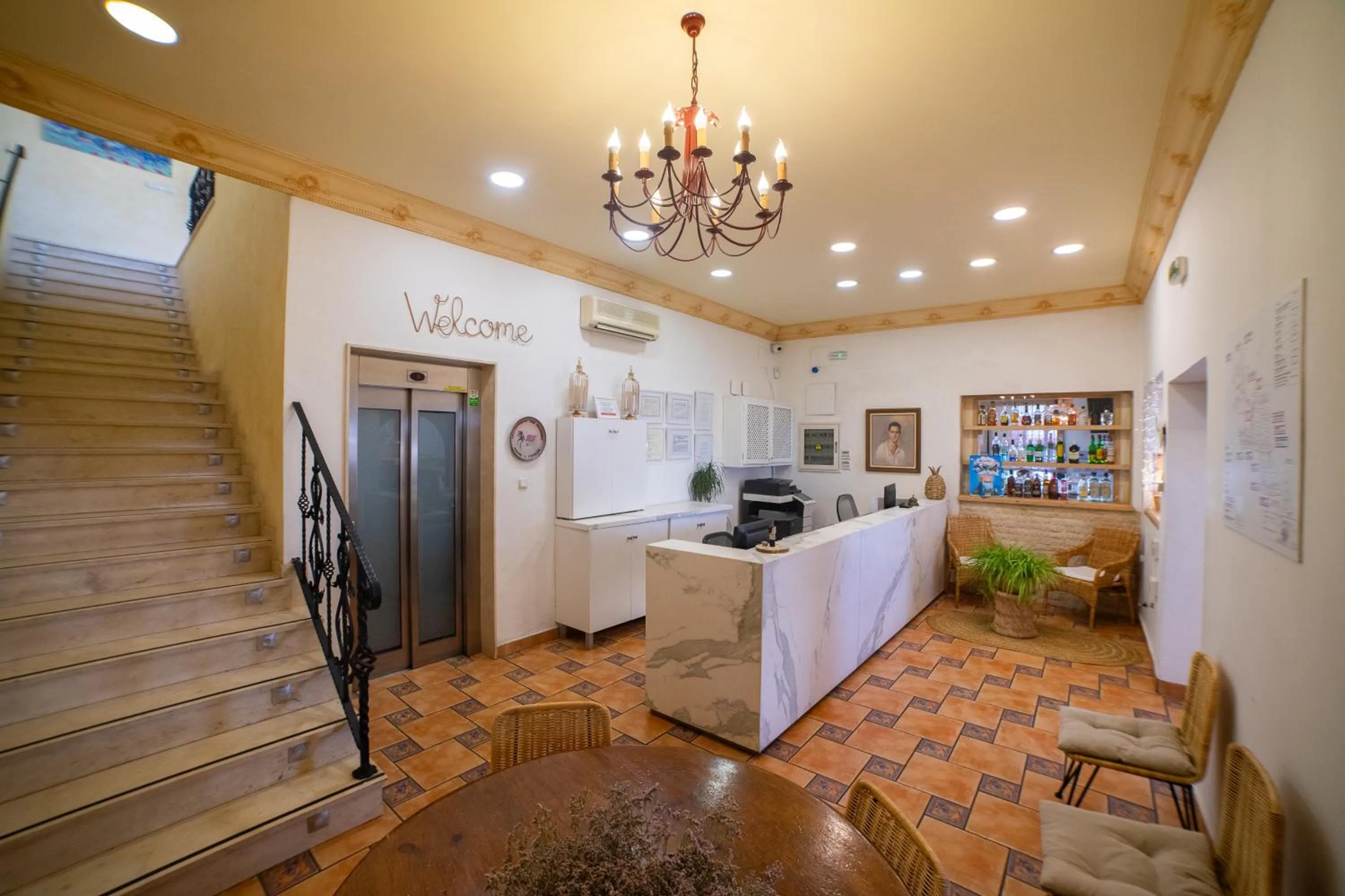Lobby or reception in Las Palmeras