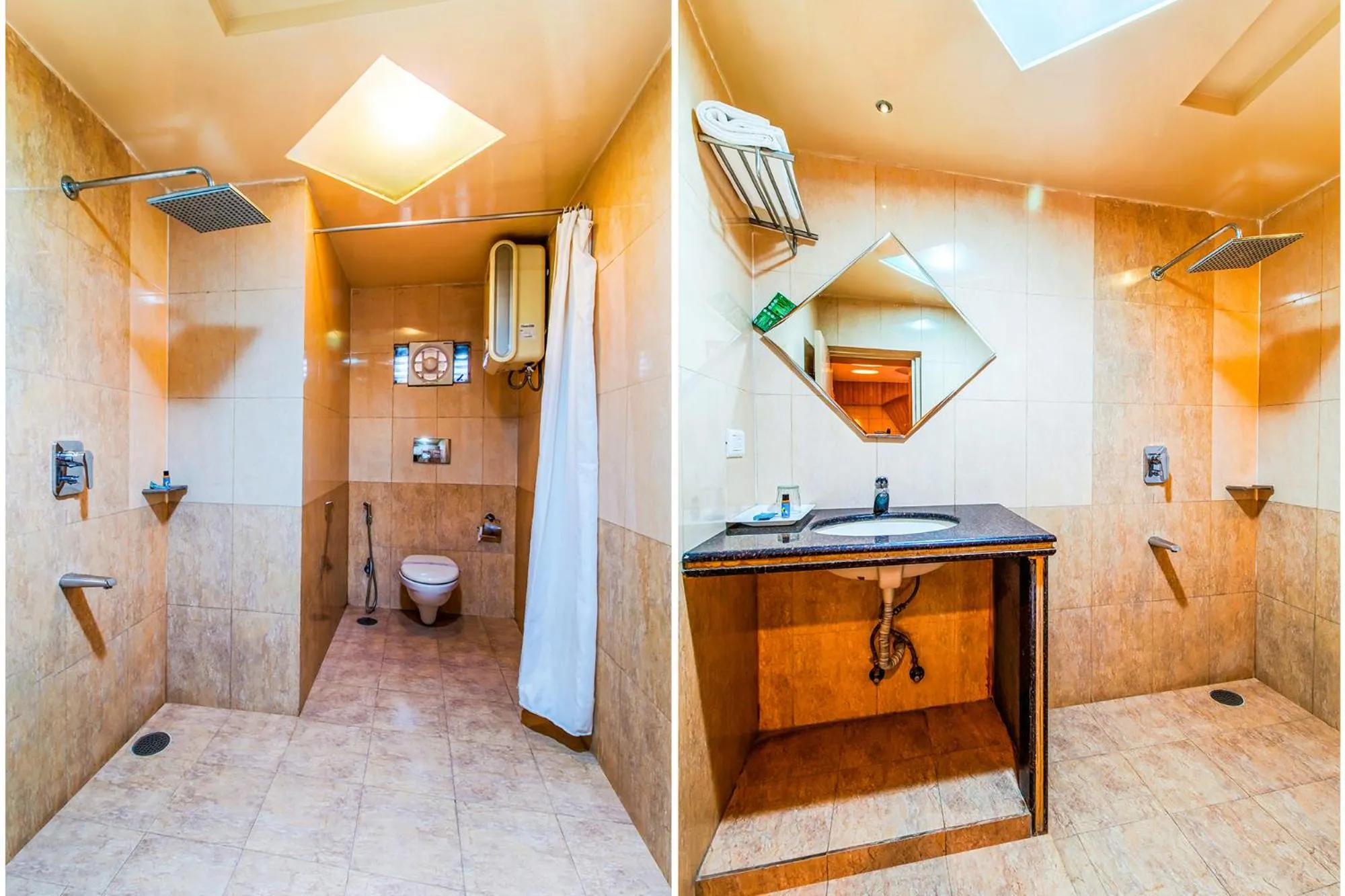 Bathroom in FabHotel Palash Residency Ranchi Railway Station