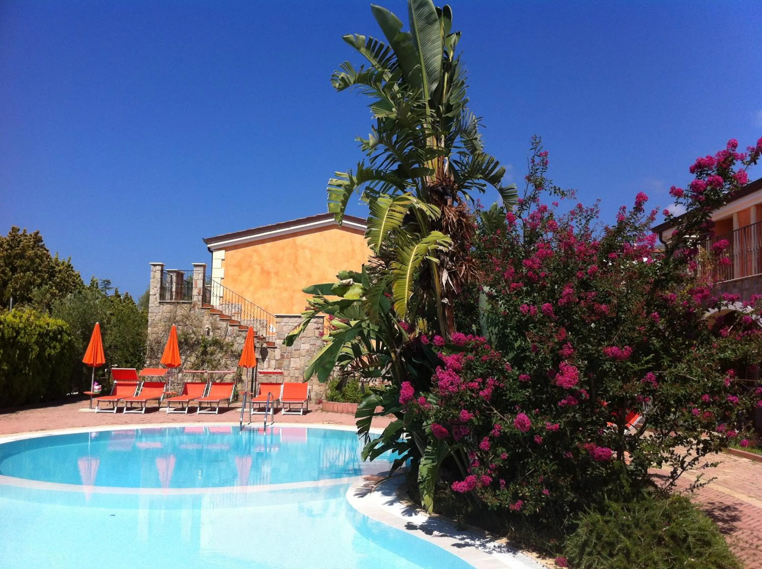 Pool view in Residence Baia Infreschi