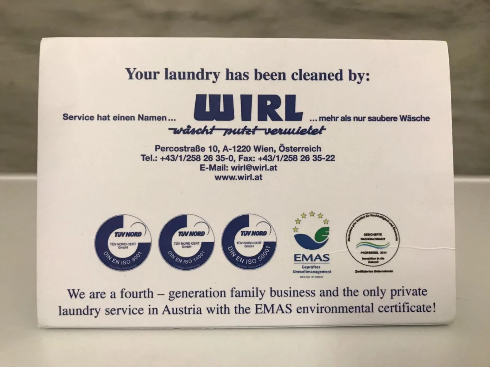 Certificate/Award in Leuhusen Boutique Apartments Vienna, Wien