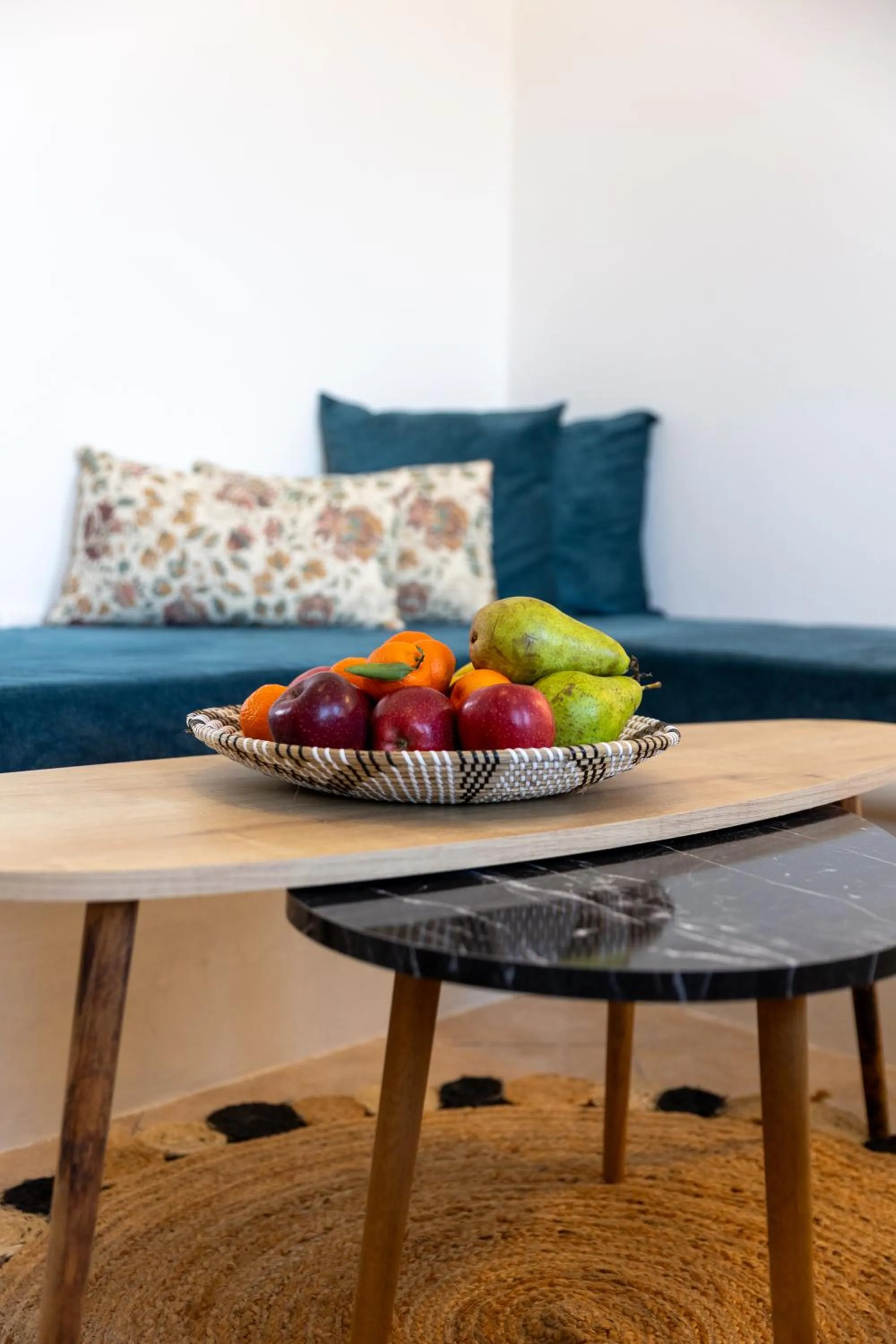 Seating area in Villa Kastraki