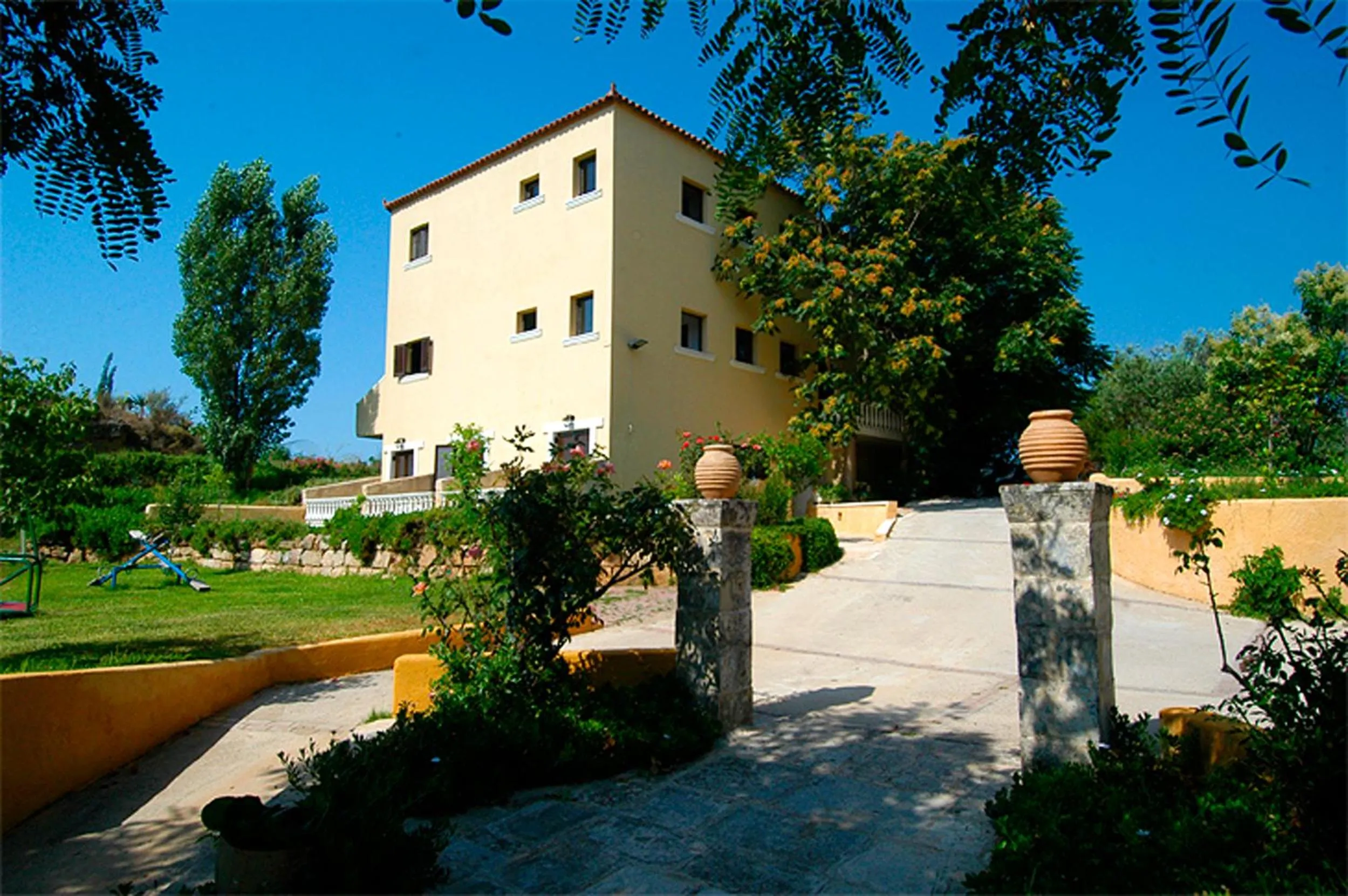 Facade/entrance in Karavados Beach Hotel