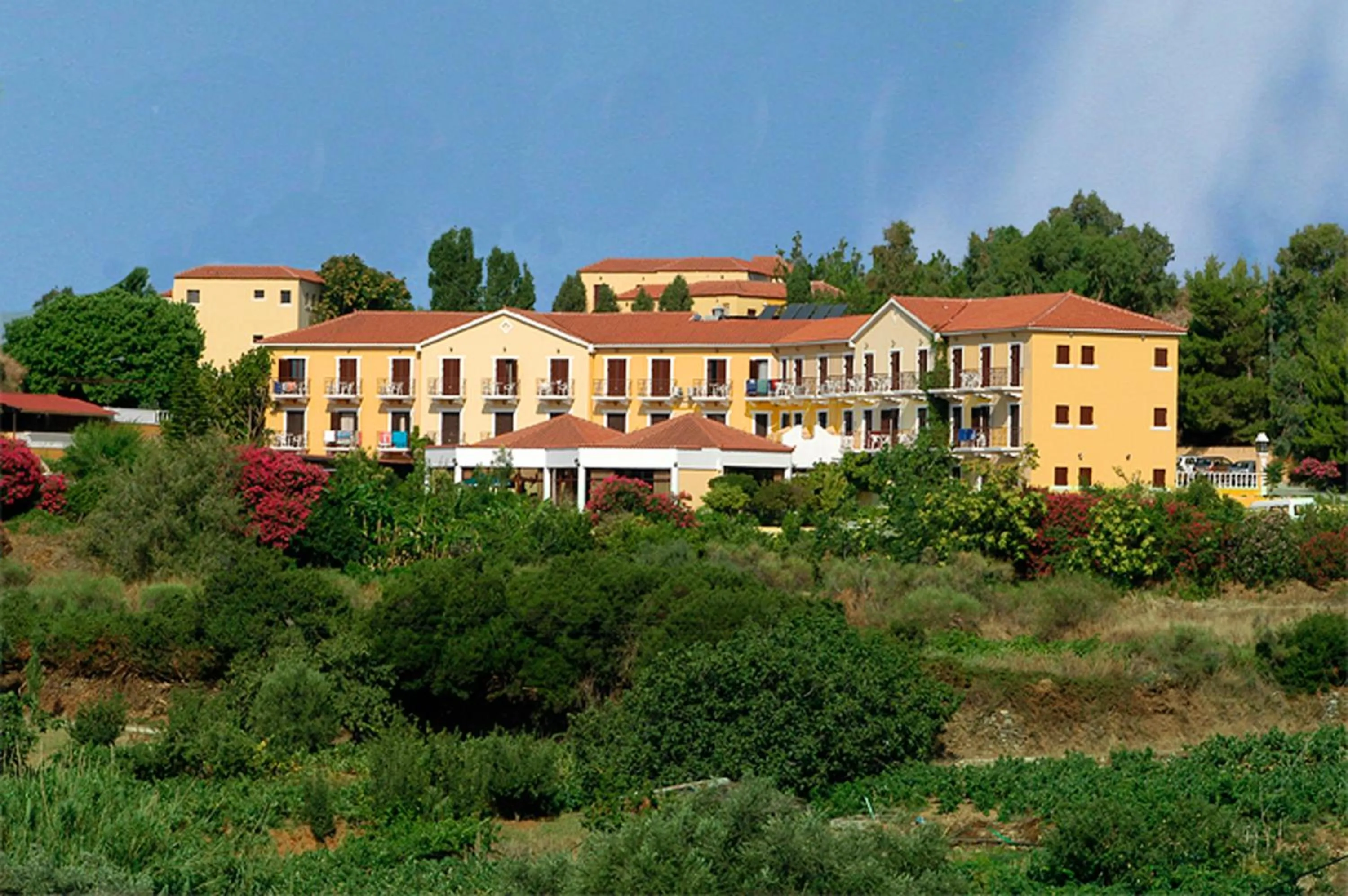 Facade/entrance in Karavados Beach Hotel