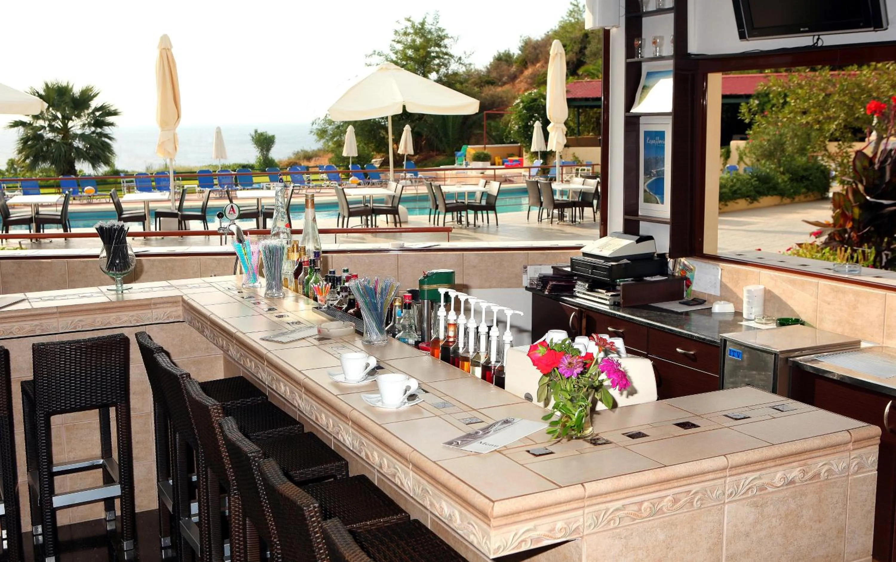 Lounge or bar in Karavados Beach Hotel
