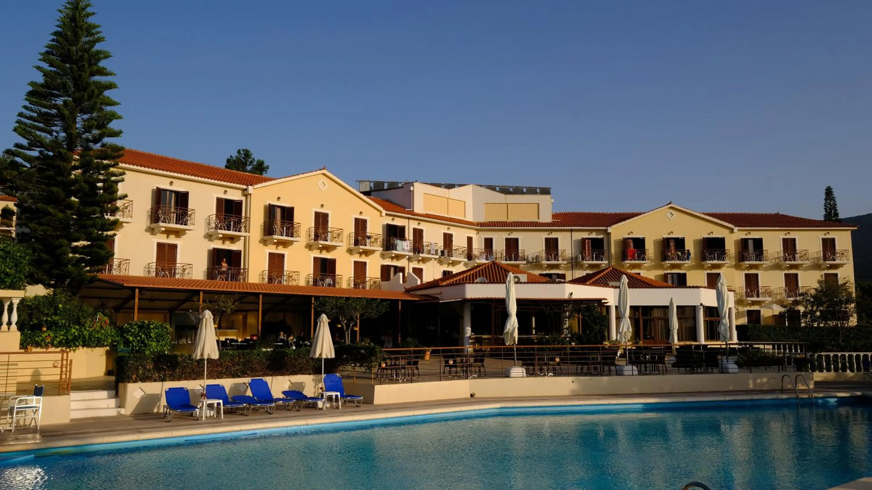 Facade/entrance in Karavados Beach Hotel