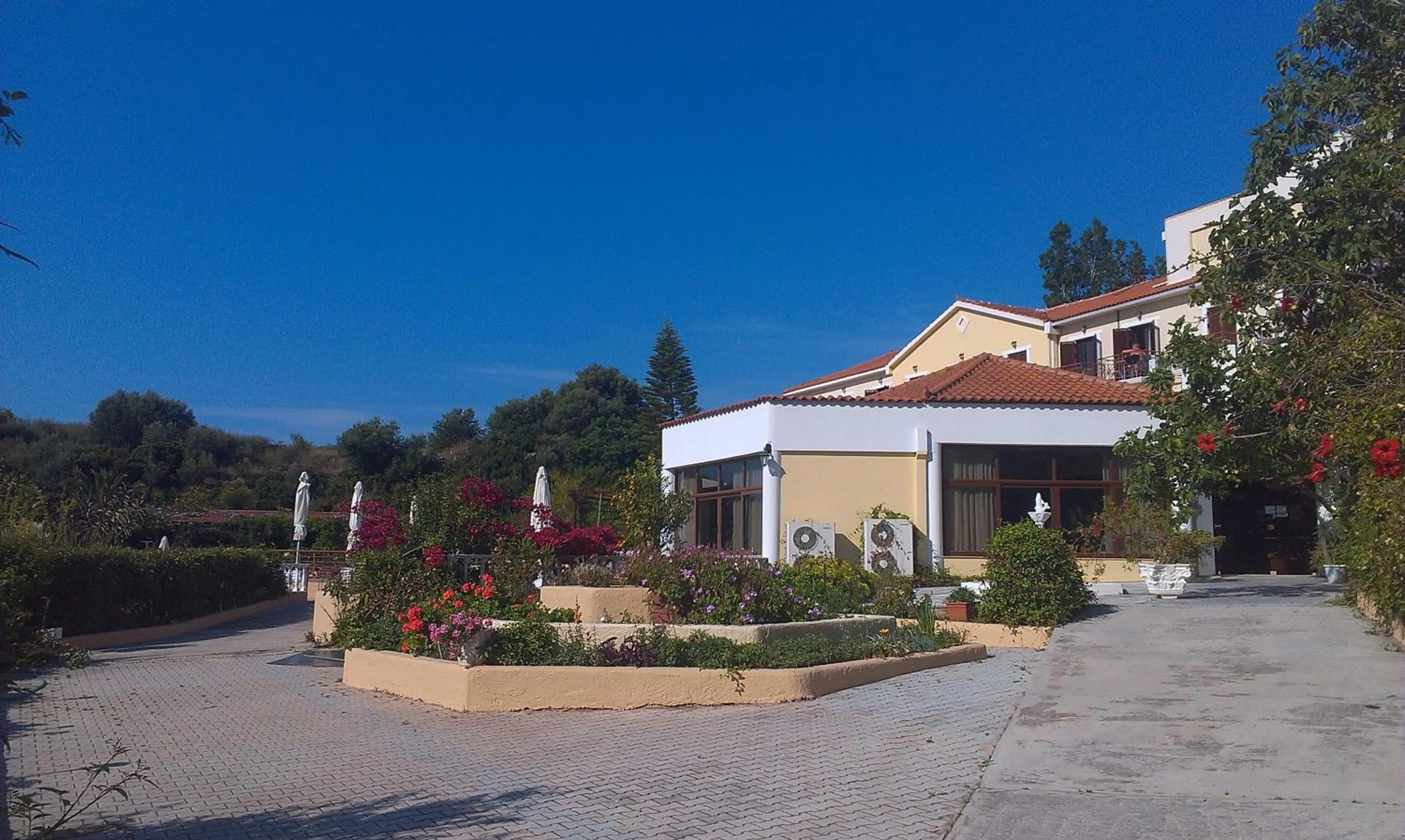Facade/entrance in Karavados Beach Hotel