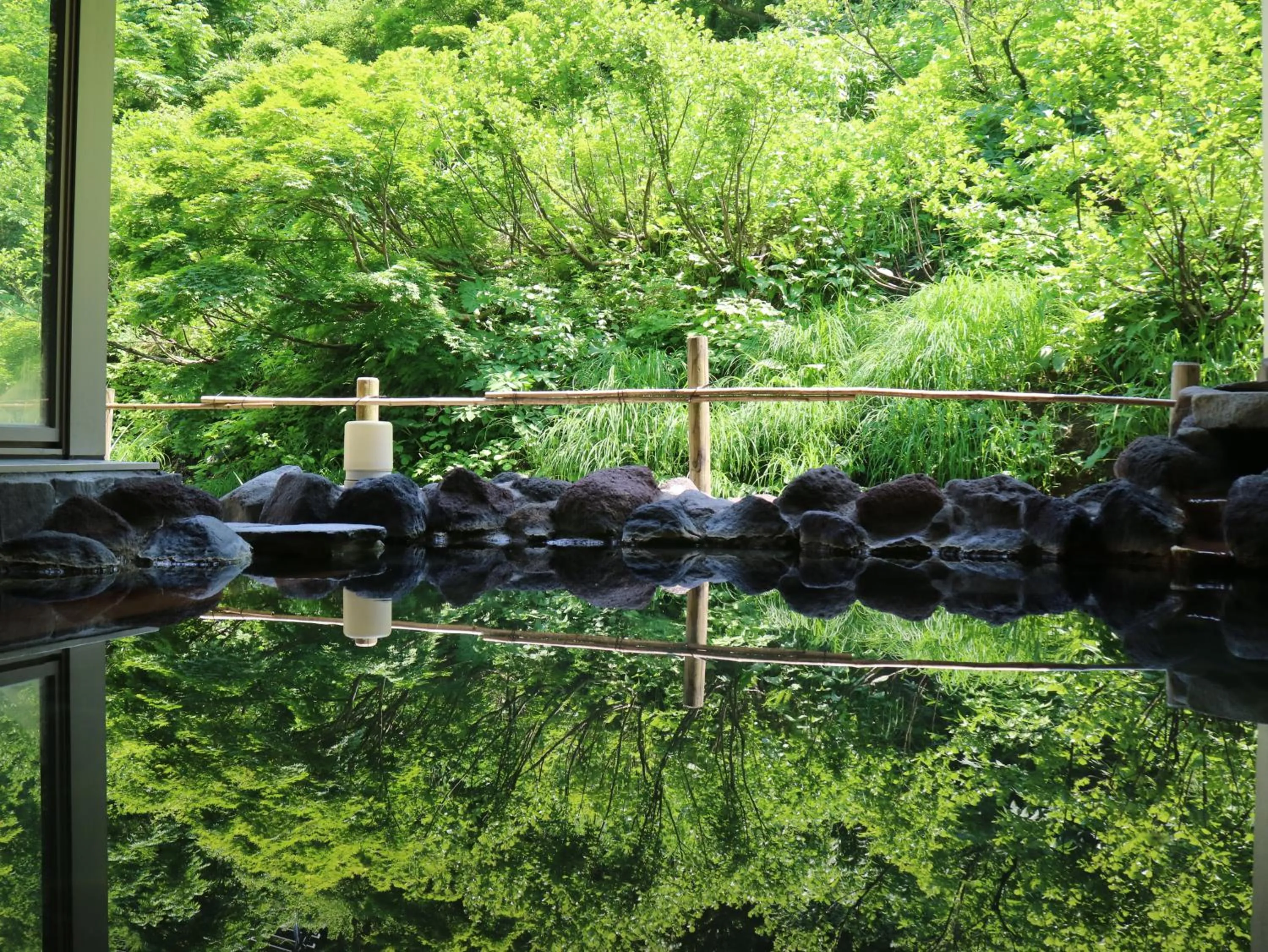 Open Air Bath in Sake Hotel Tamakiya