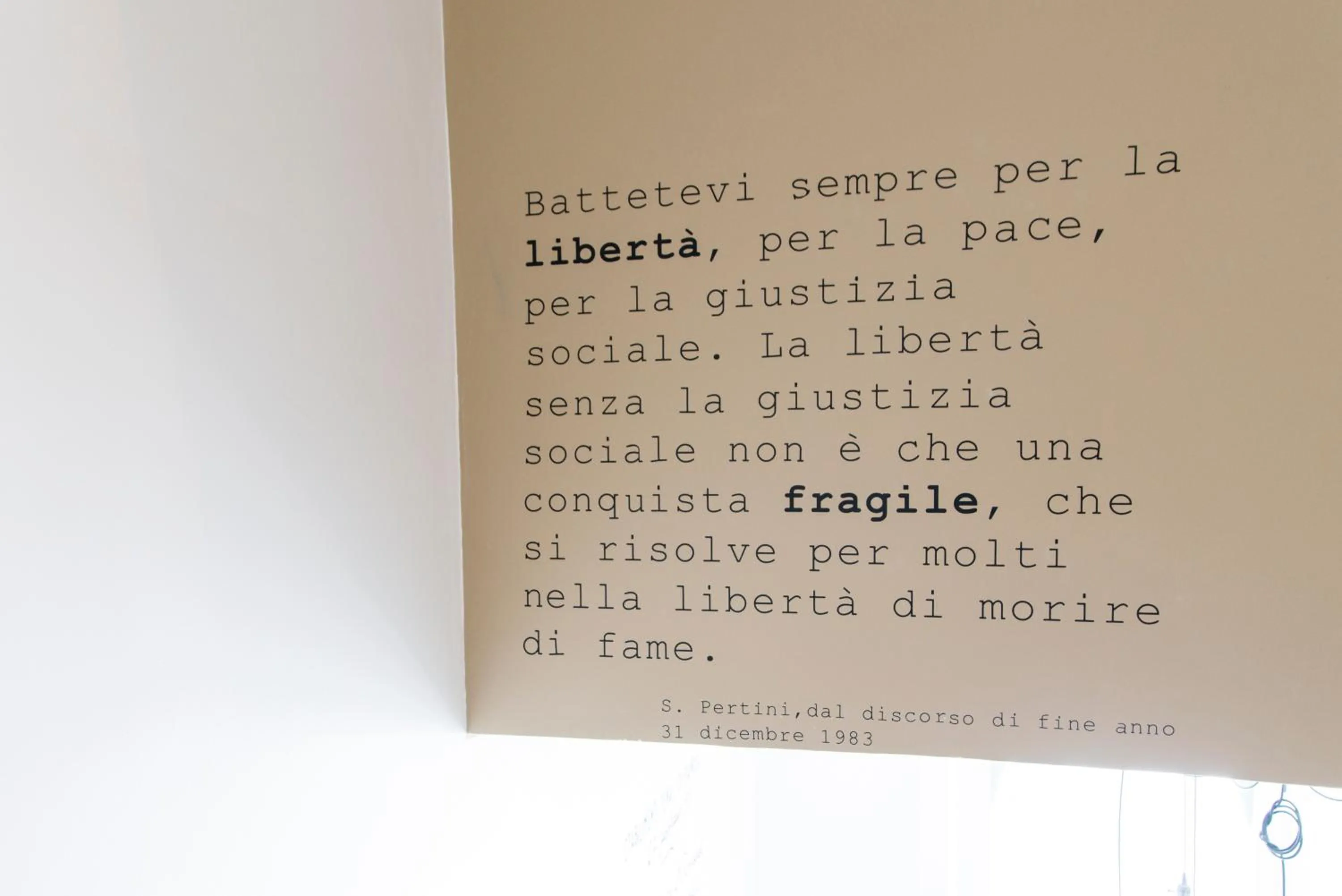 Decorative detail in B&B Sandro Pertini