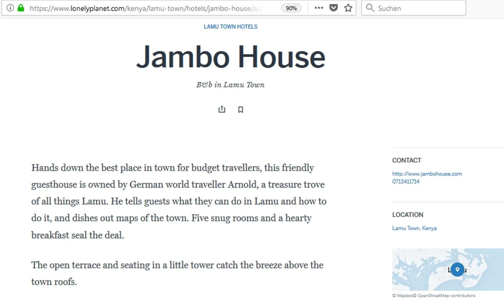 Logo/Certificate/Sign in JamboHouse Lamu