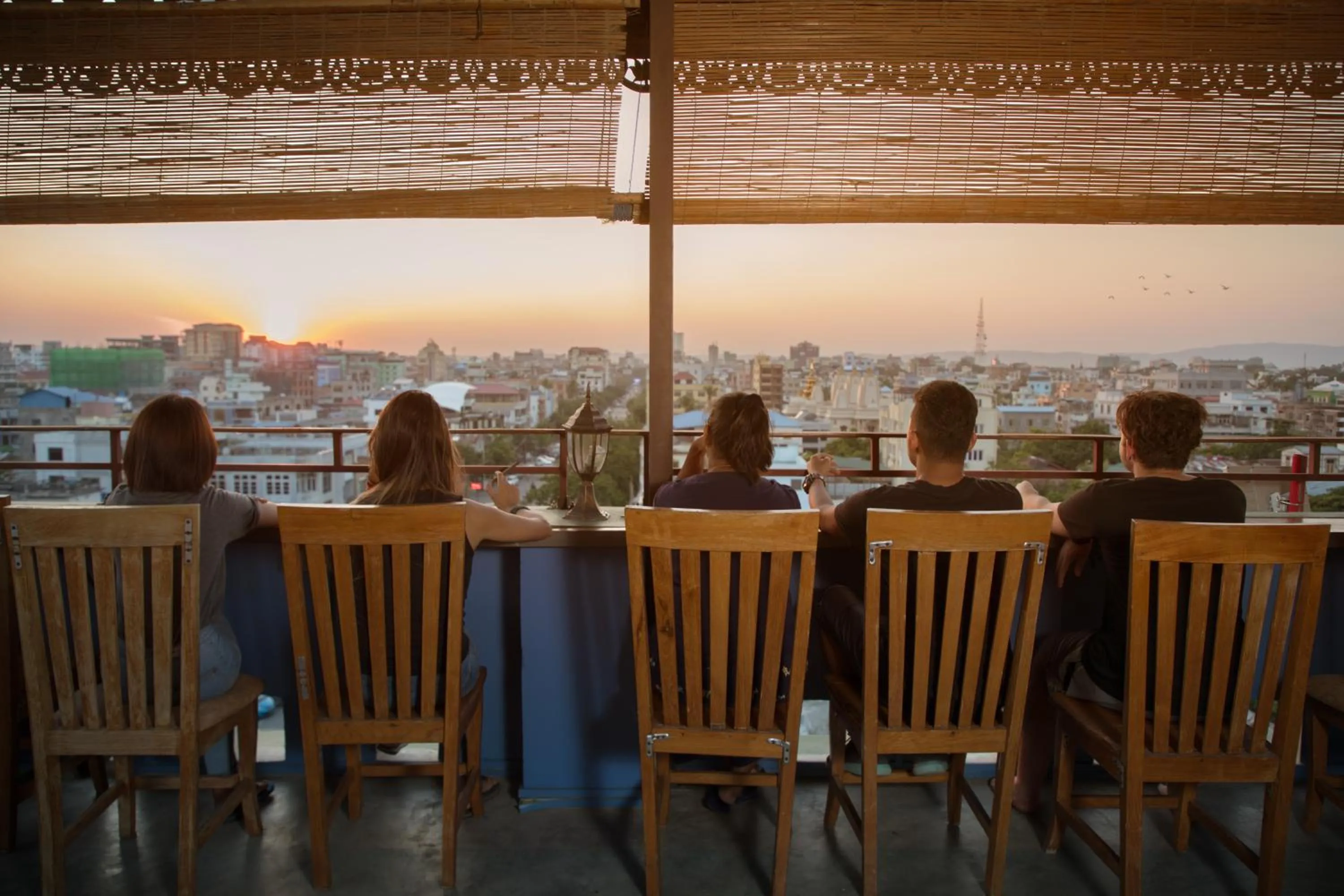 Sunset in Ostello Bello Mandalay