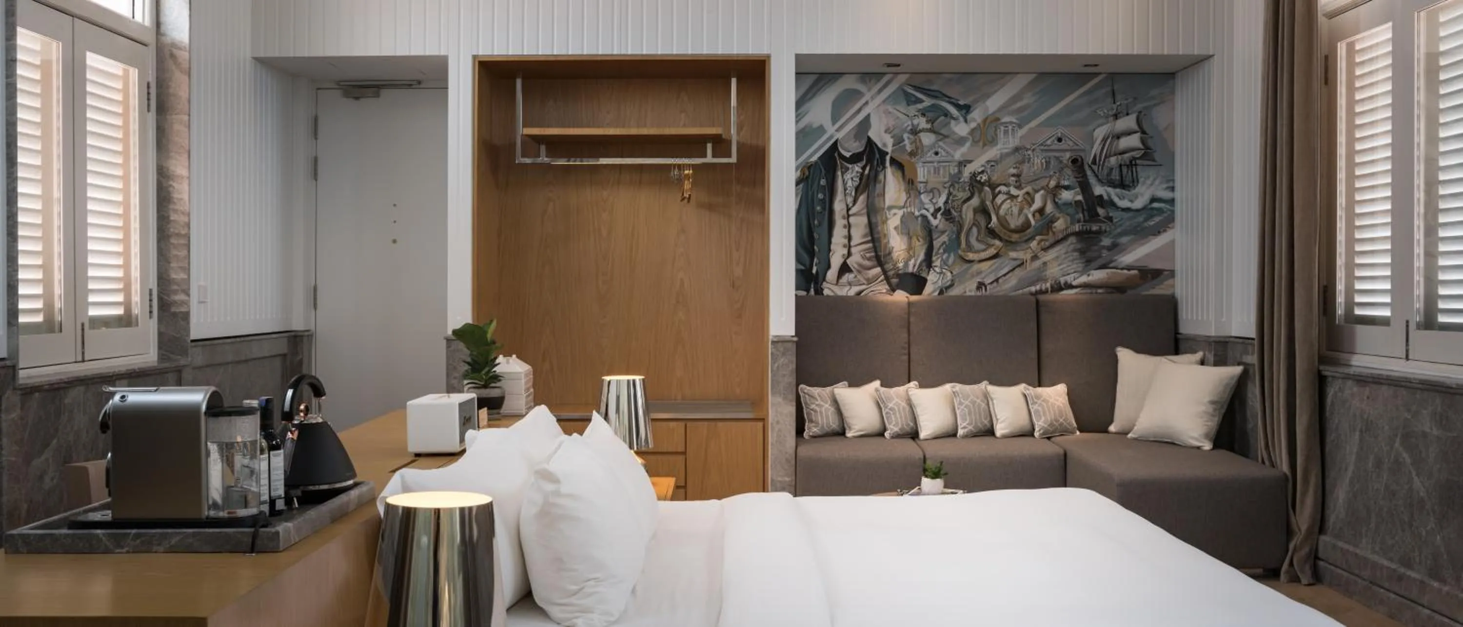 Bed in Macalister Mansion, a Member of Design Hotels