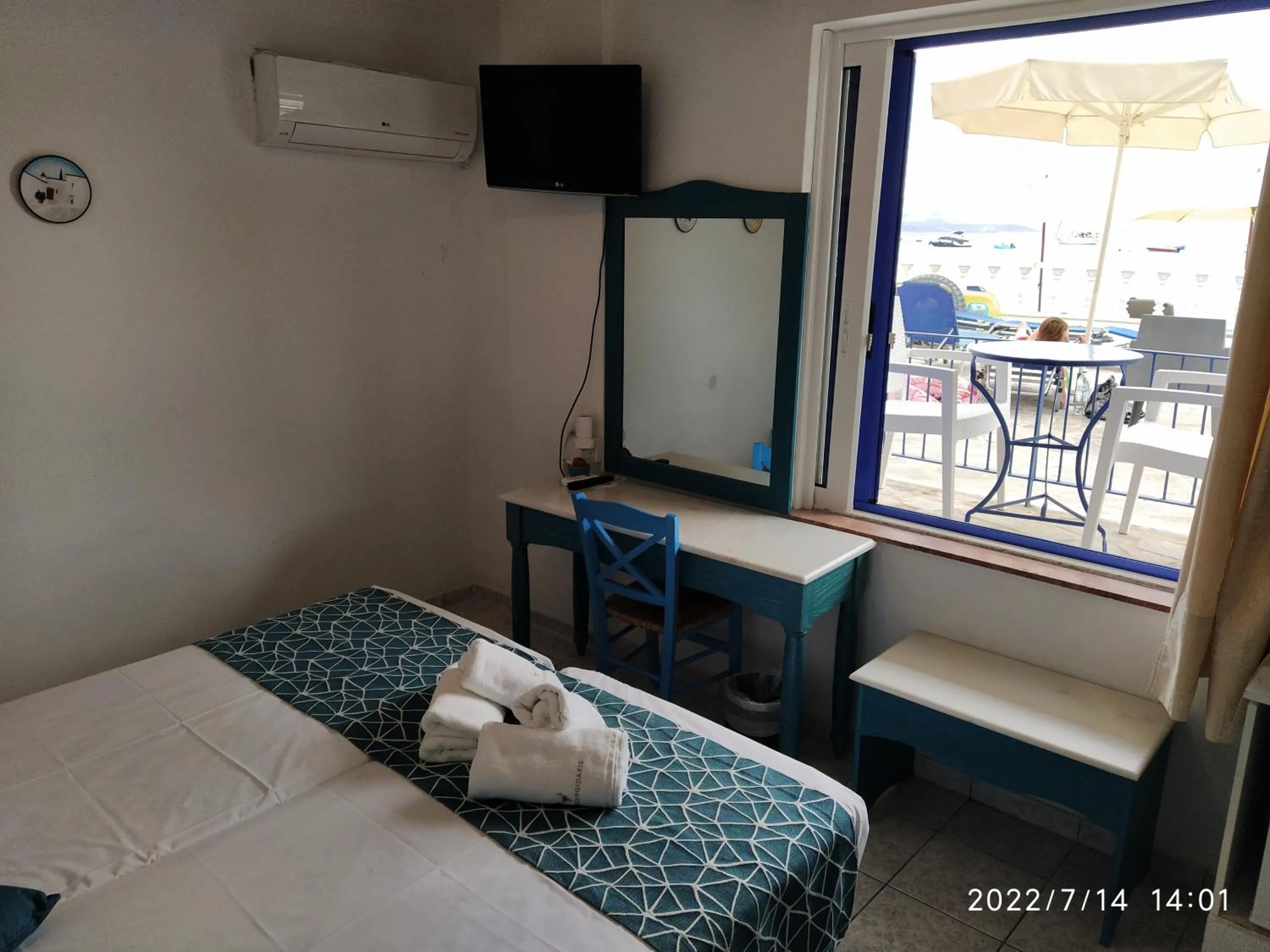 Bed in Knossos Hotel