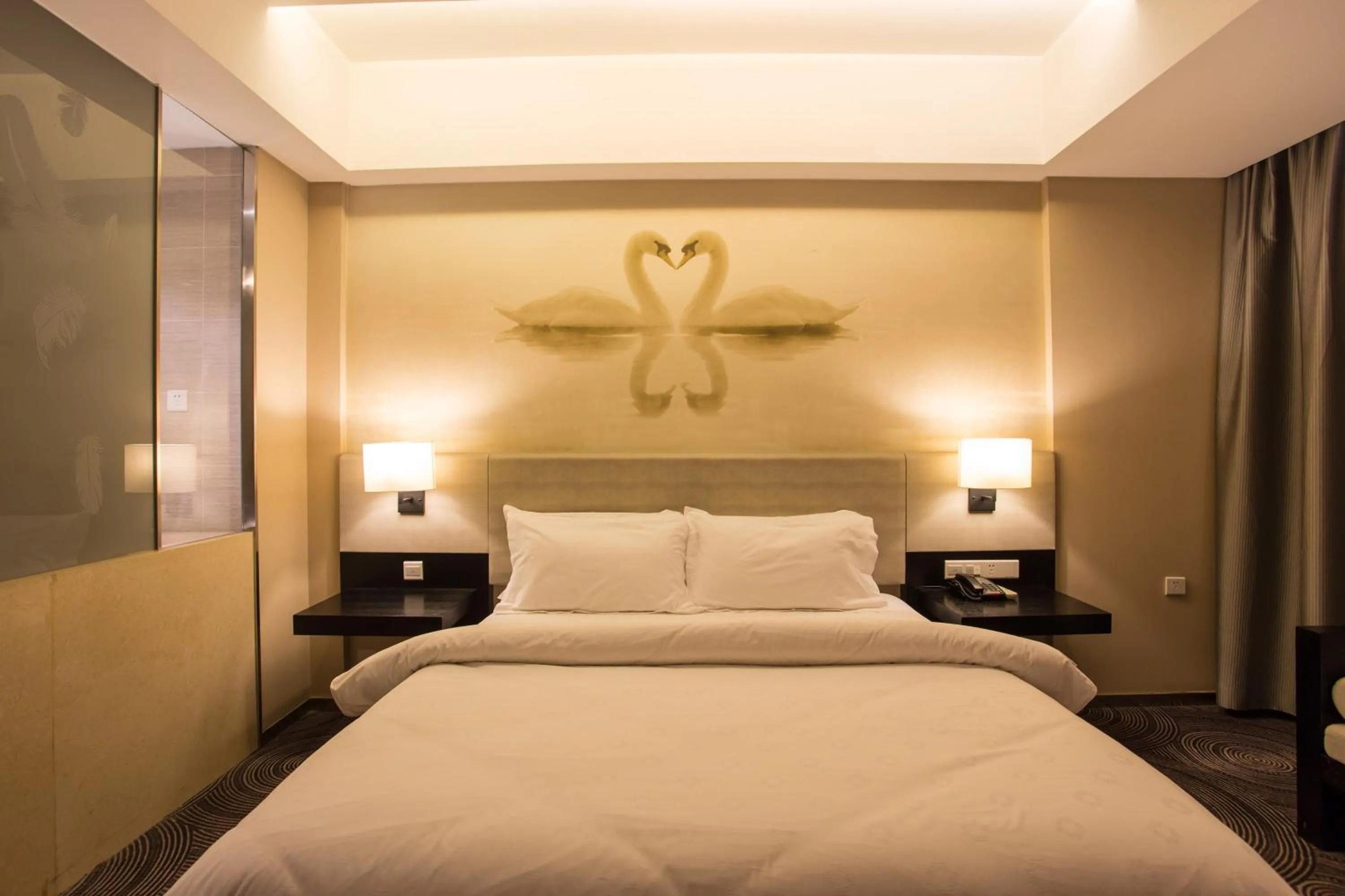 Bed in Metropolo, Hefei, Wanda Plaza, Swan Lake