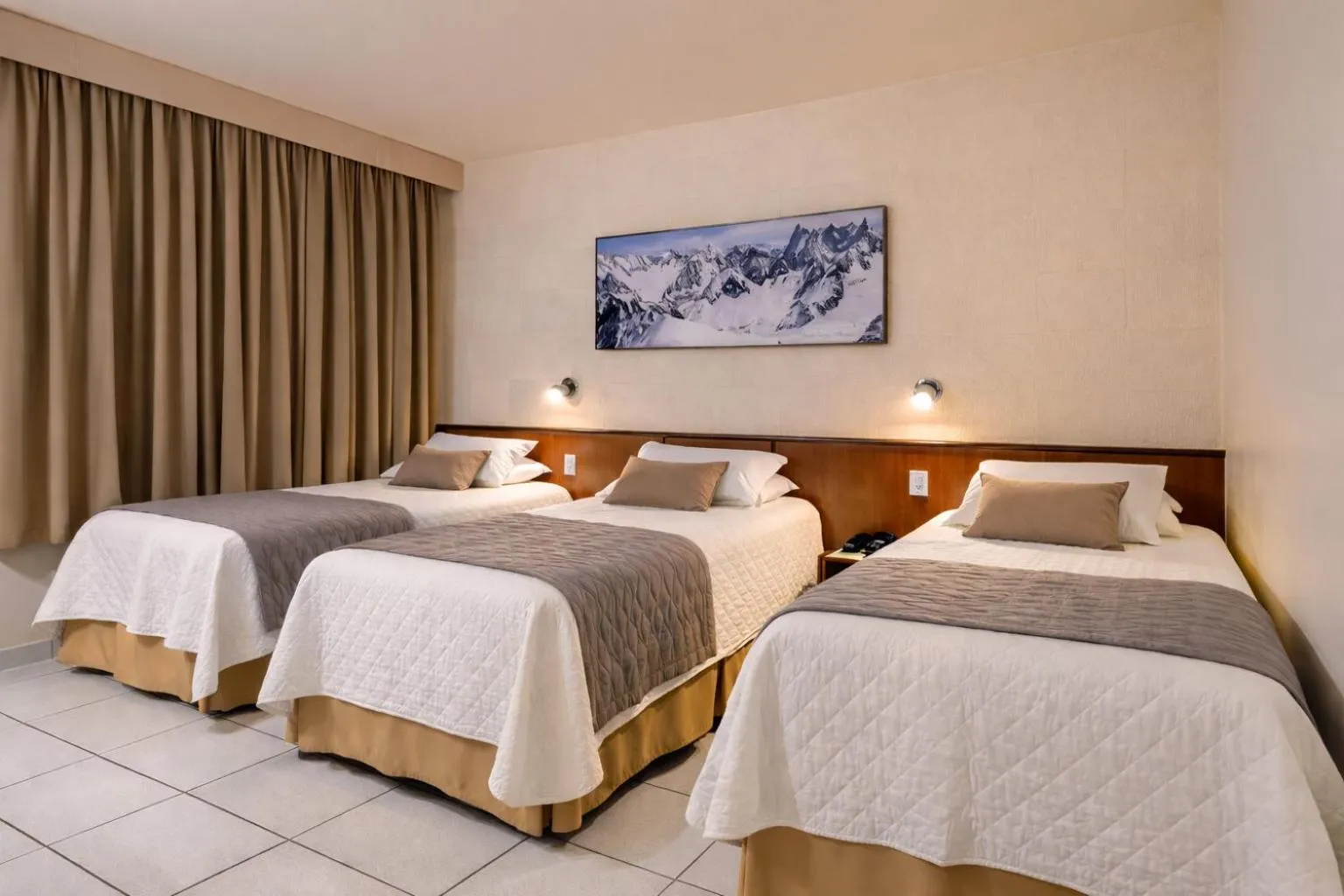 Bed in Aguas do Iguaçu Hotel Centro