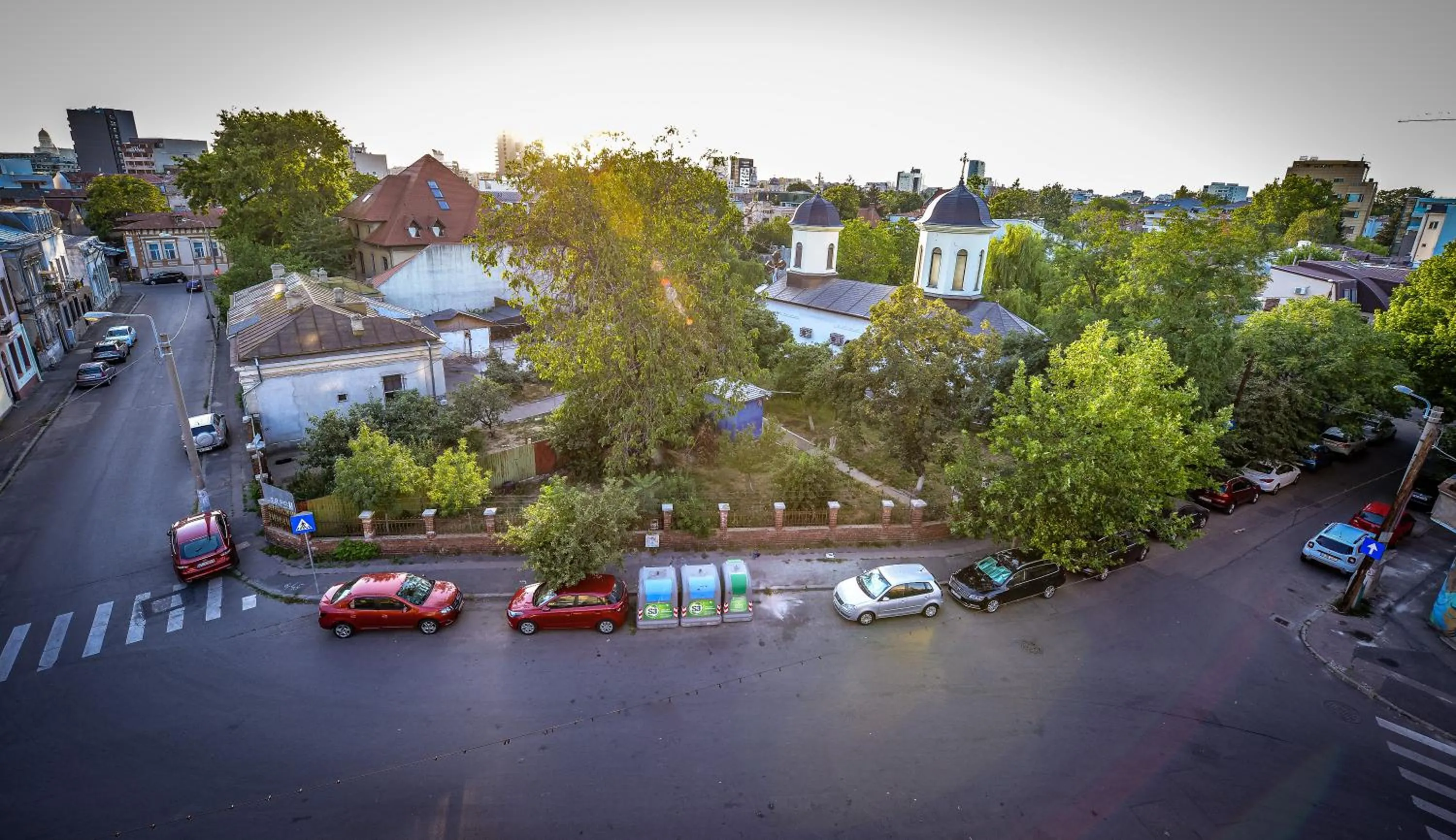 Bird's eye view in CityScape Bucharest