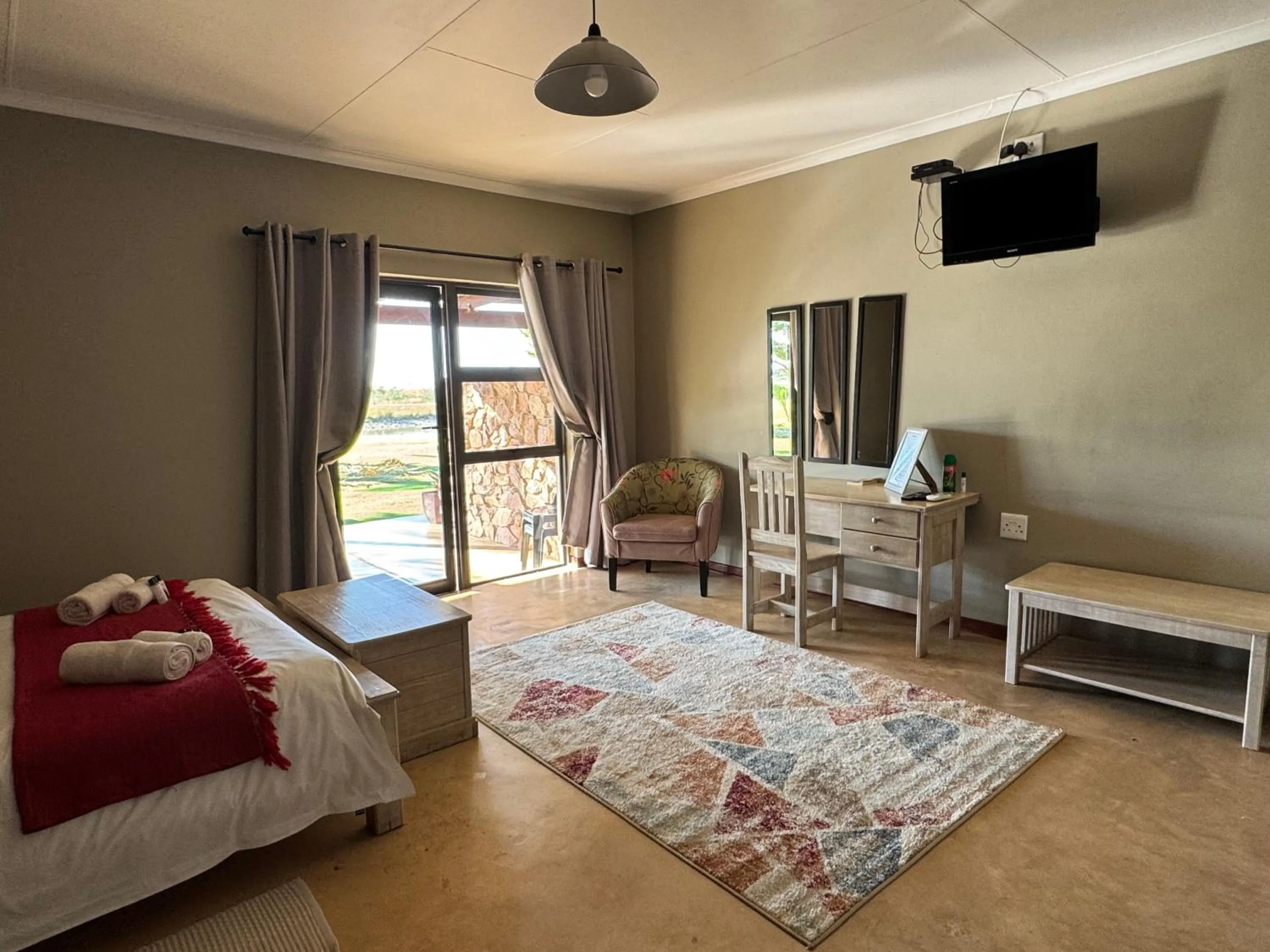 View (from property/room), Bed in Lake Grappa Guestfarm