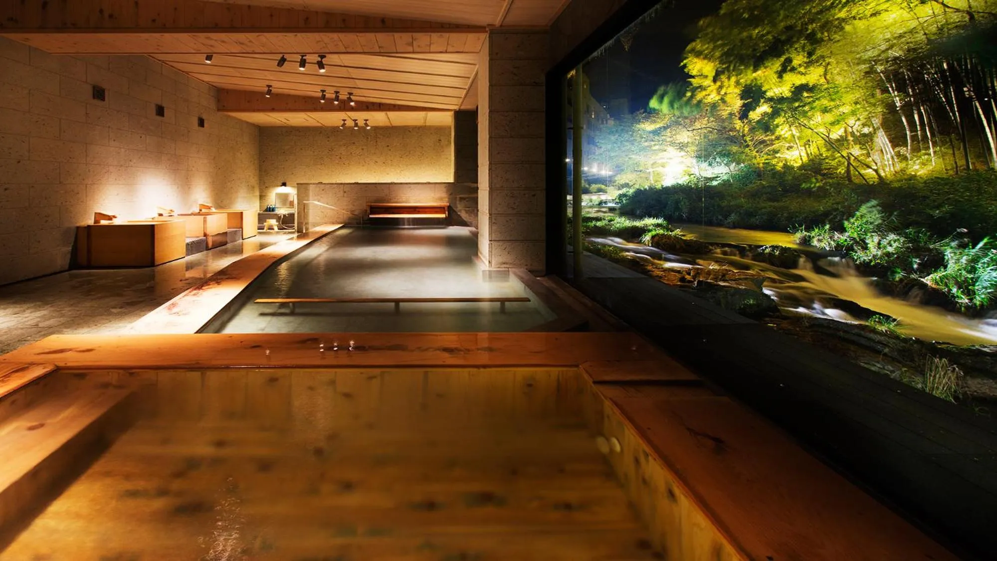 Hot Spring Bath, Bed in Premium Suites Matsushimakaku Produced by Shousuke no Yado Takinoyu