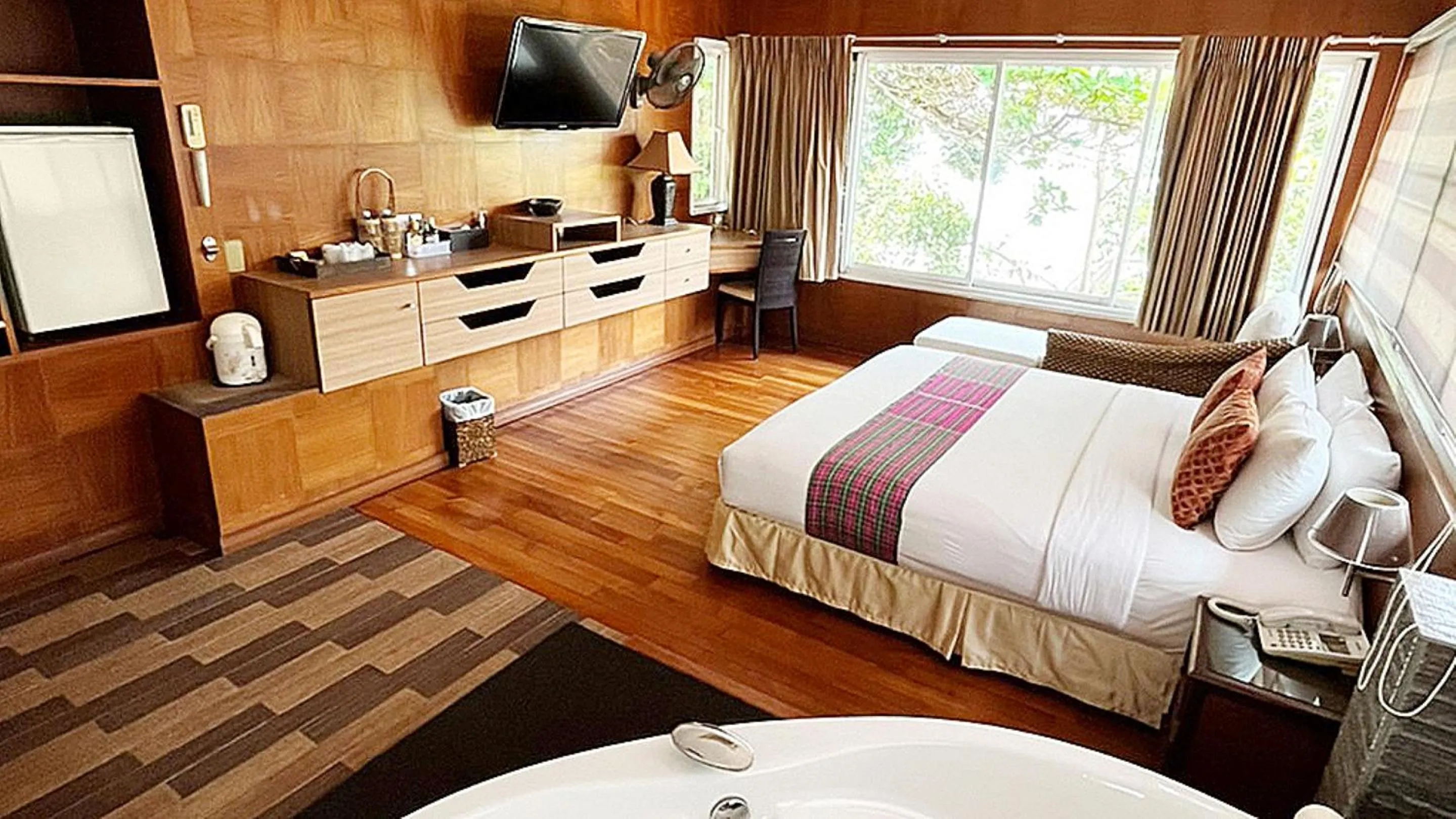 Bed in Birds and Bees Resort