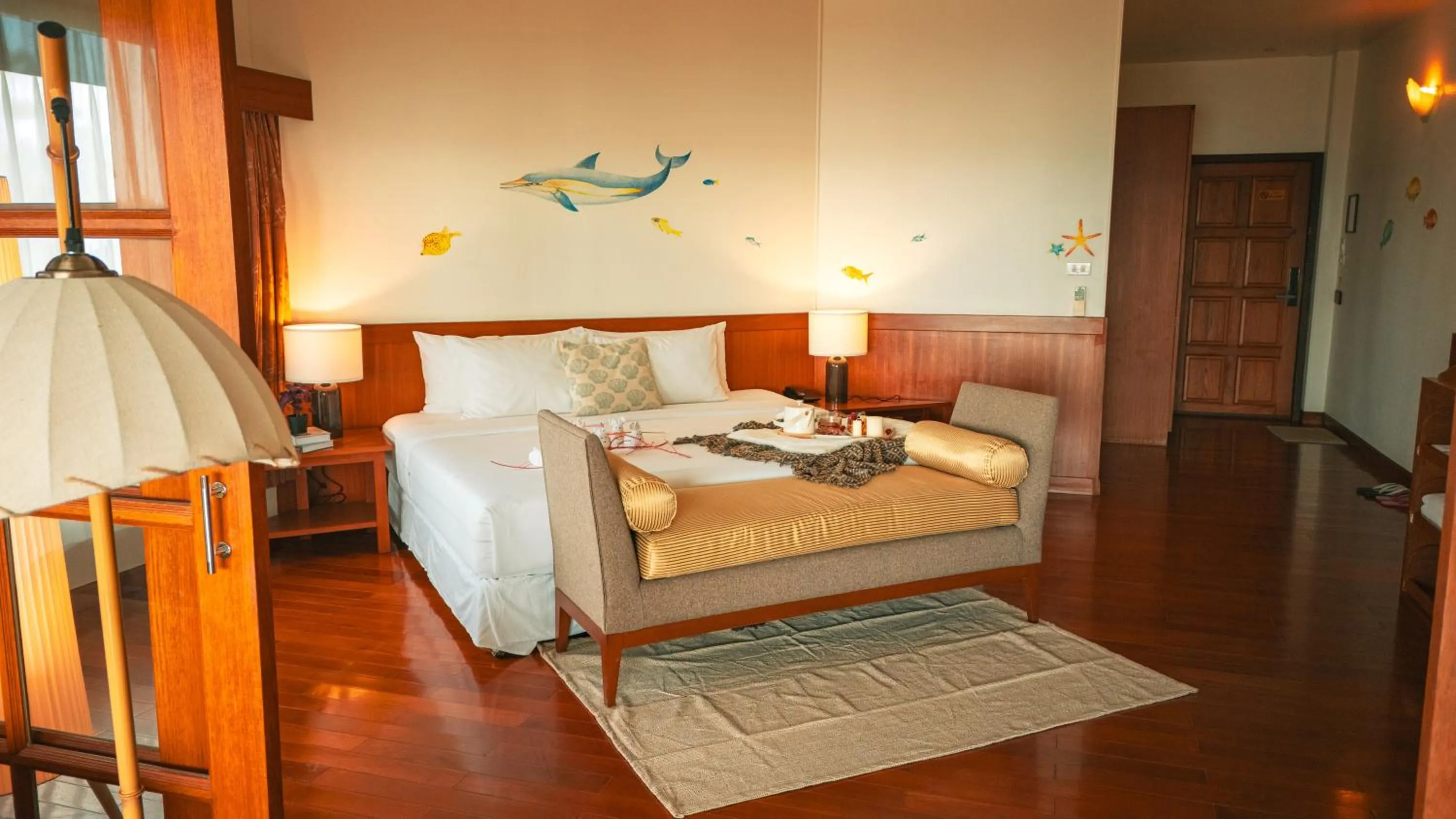 Bed in Birds and Bees Resort