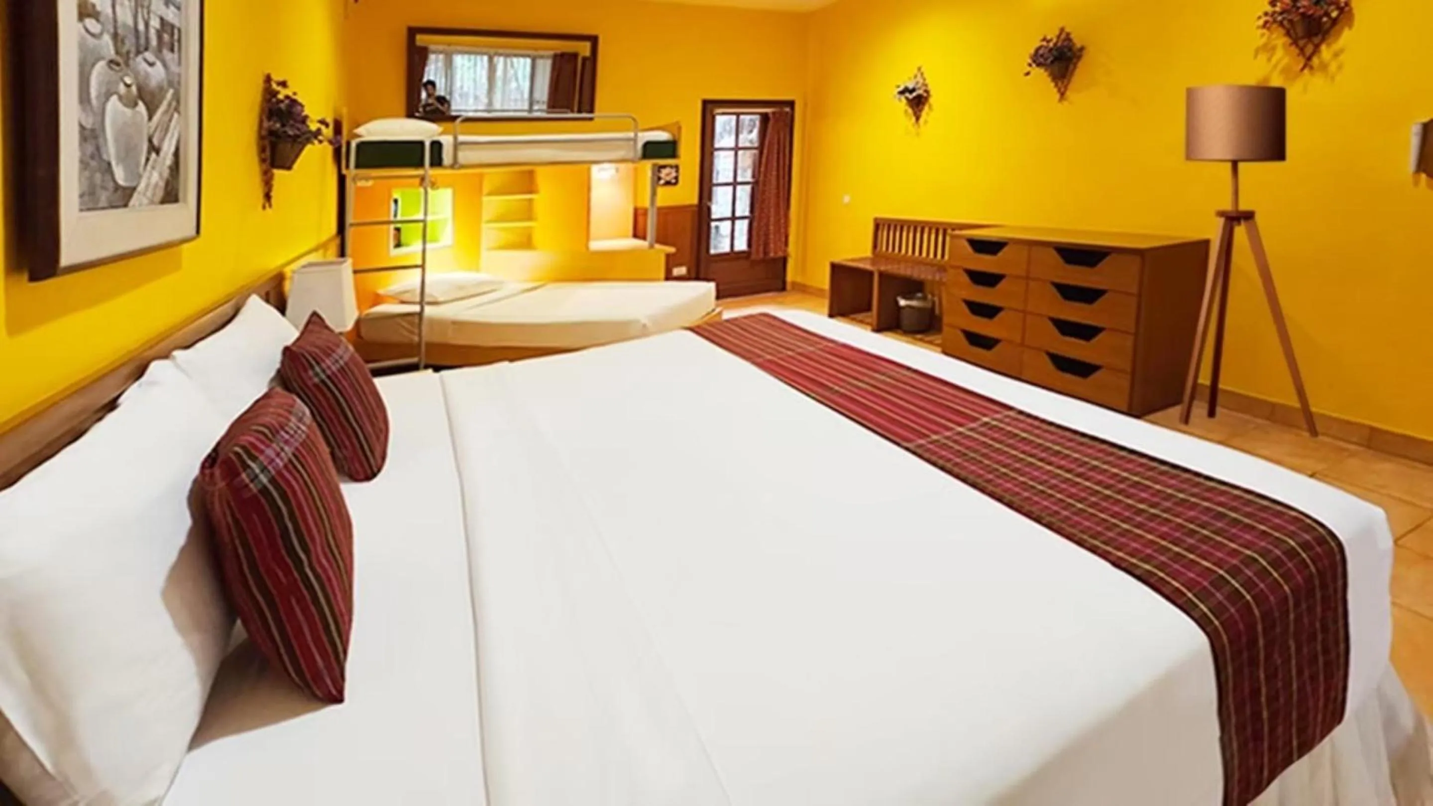 Bed in Birds and Bees Resort