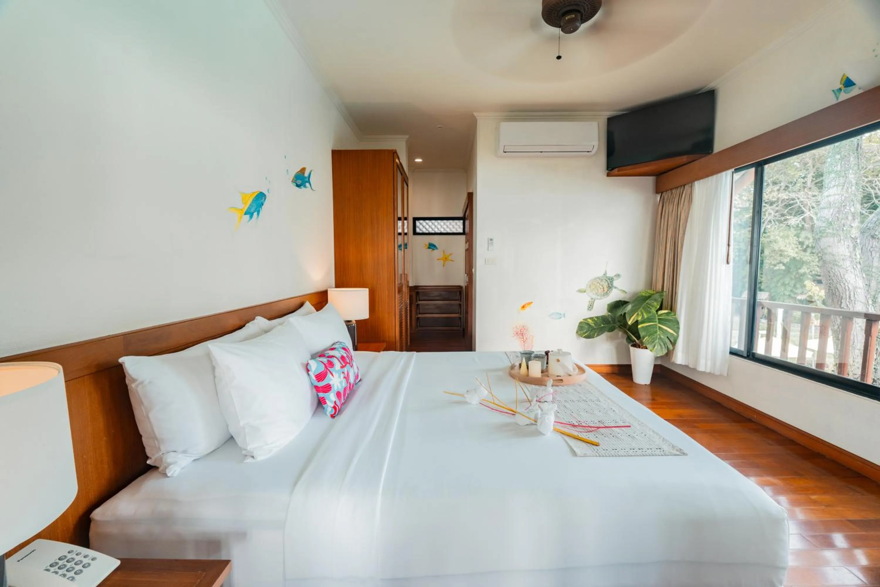 Bed in Birds and Bees Resort