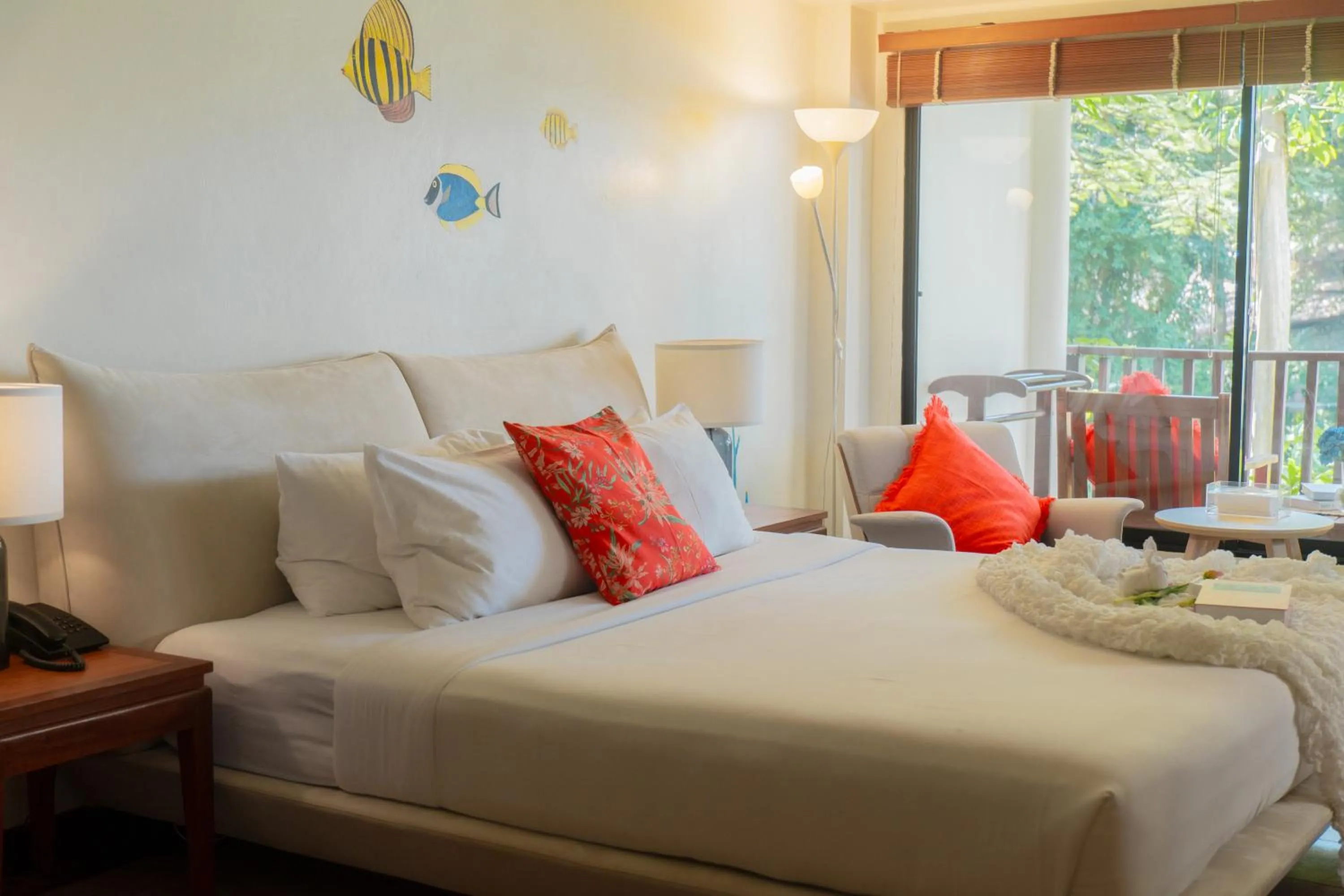 Bed in Birds and Bees Resort