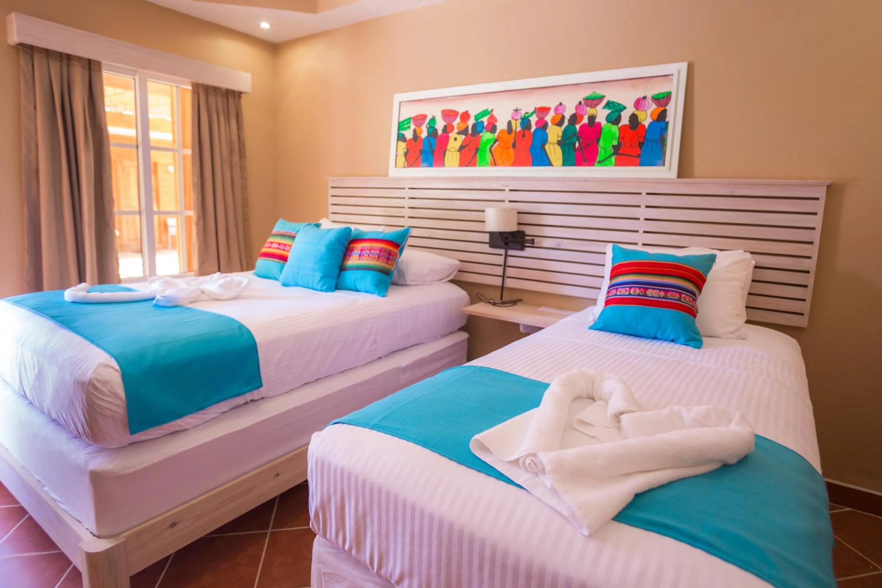 Bed in Mr. Tucan Hotel