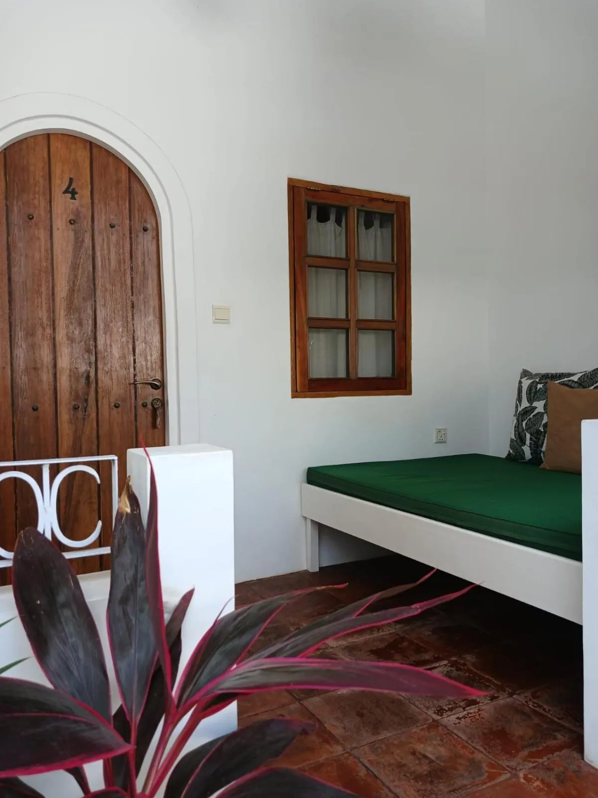 Patio, Bed in White Coconut Resort