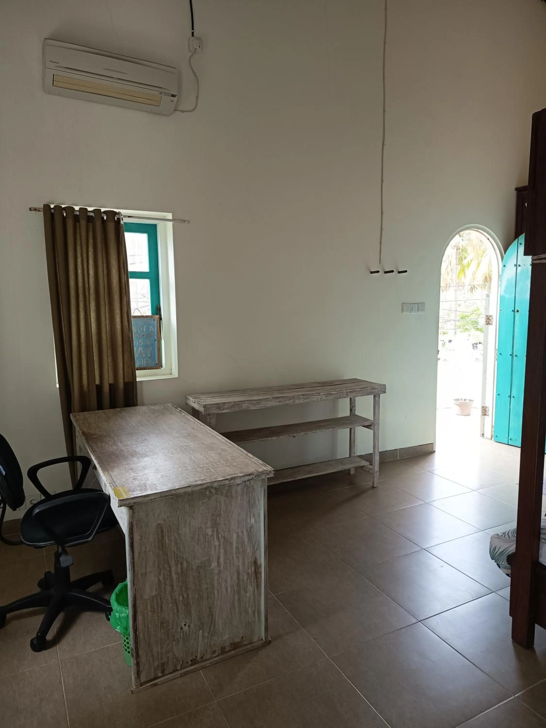 Bed in White Coconut Resort