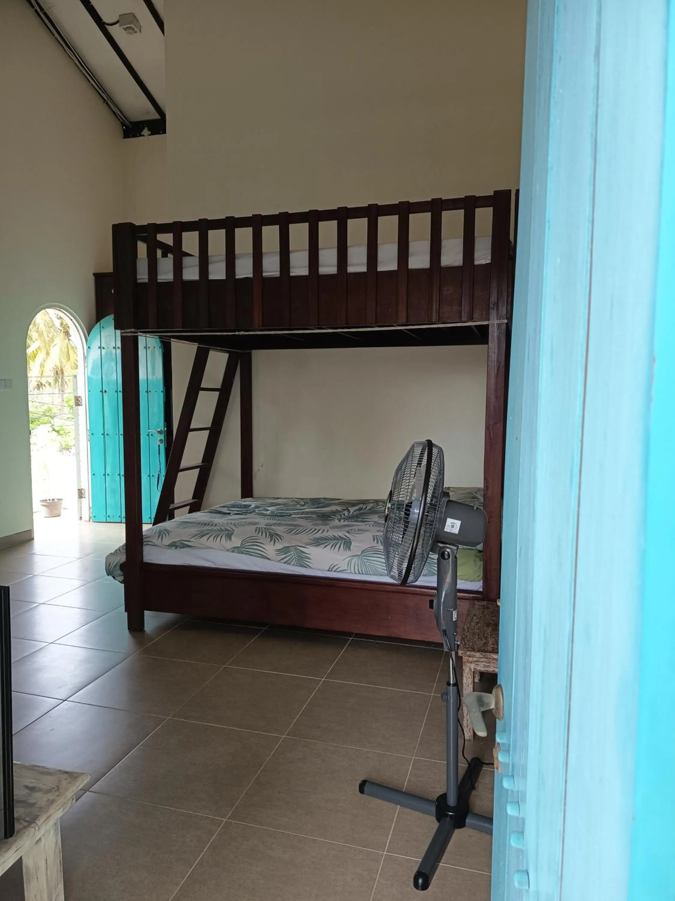 Bed in White Coconut Resort