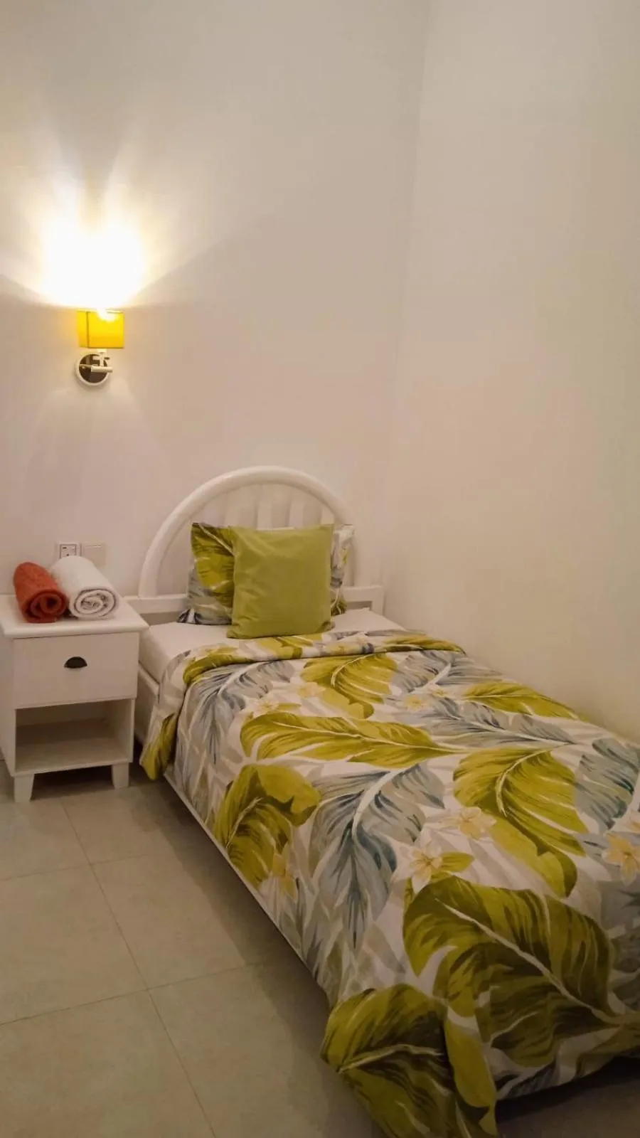 Bed in White Coconut Resort