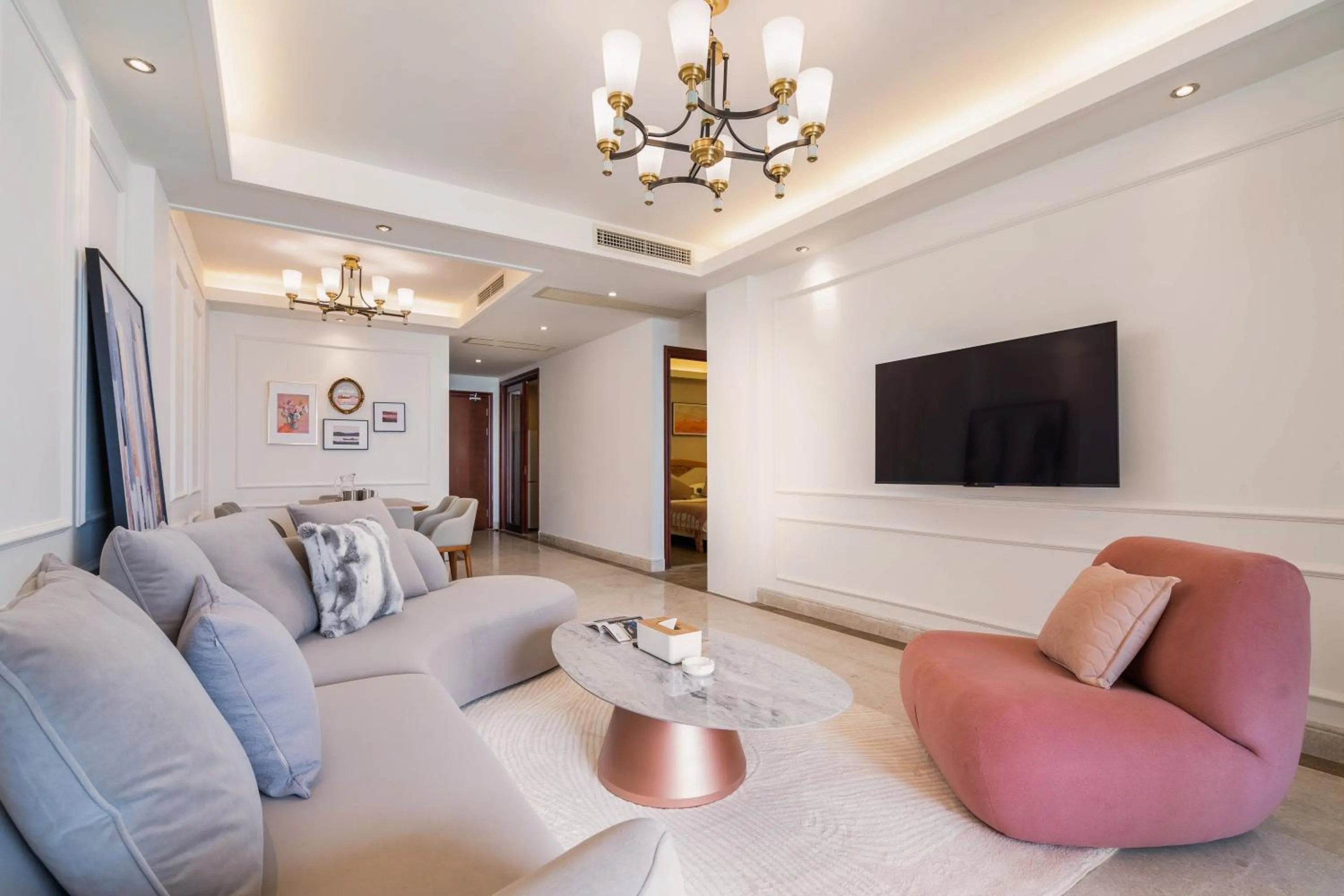 Living room in Sanya Yikehai View Apartments