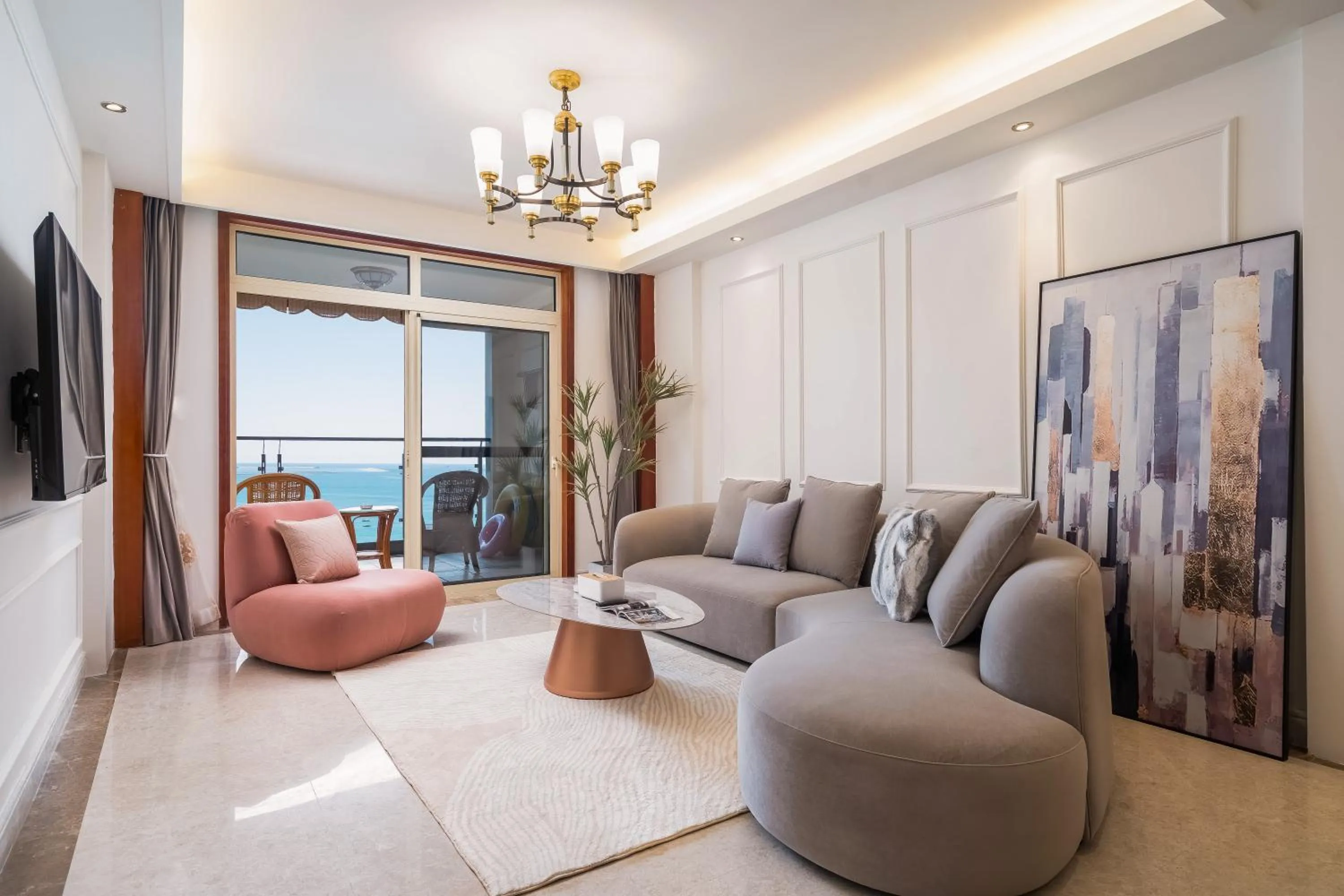 Living room in Sanya Yikehai View Apartments