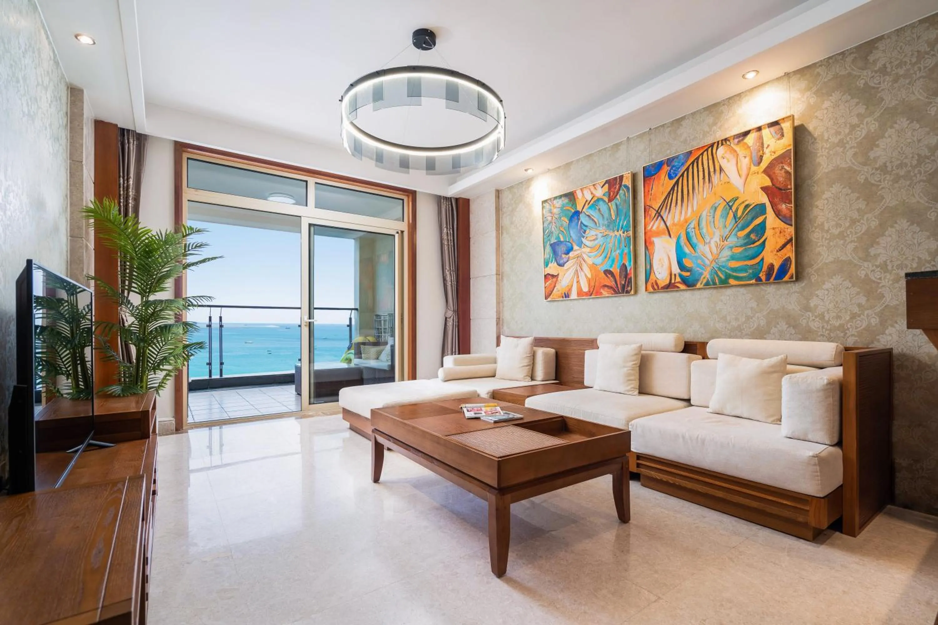 Living room in Sanya Yikehai View Apartments