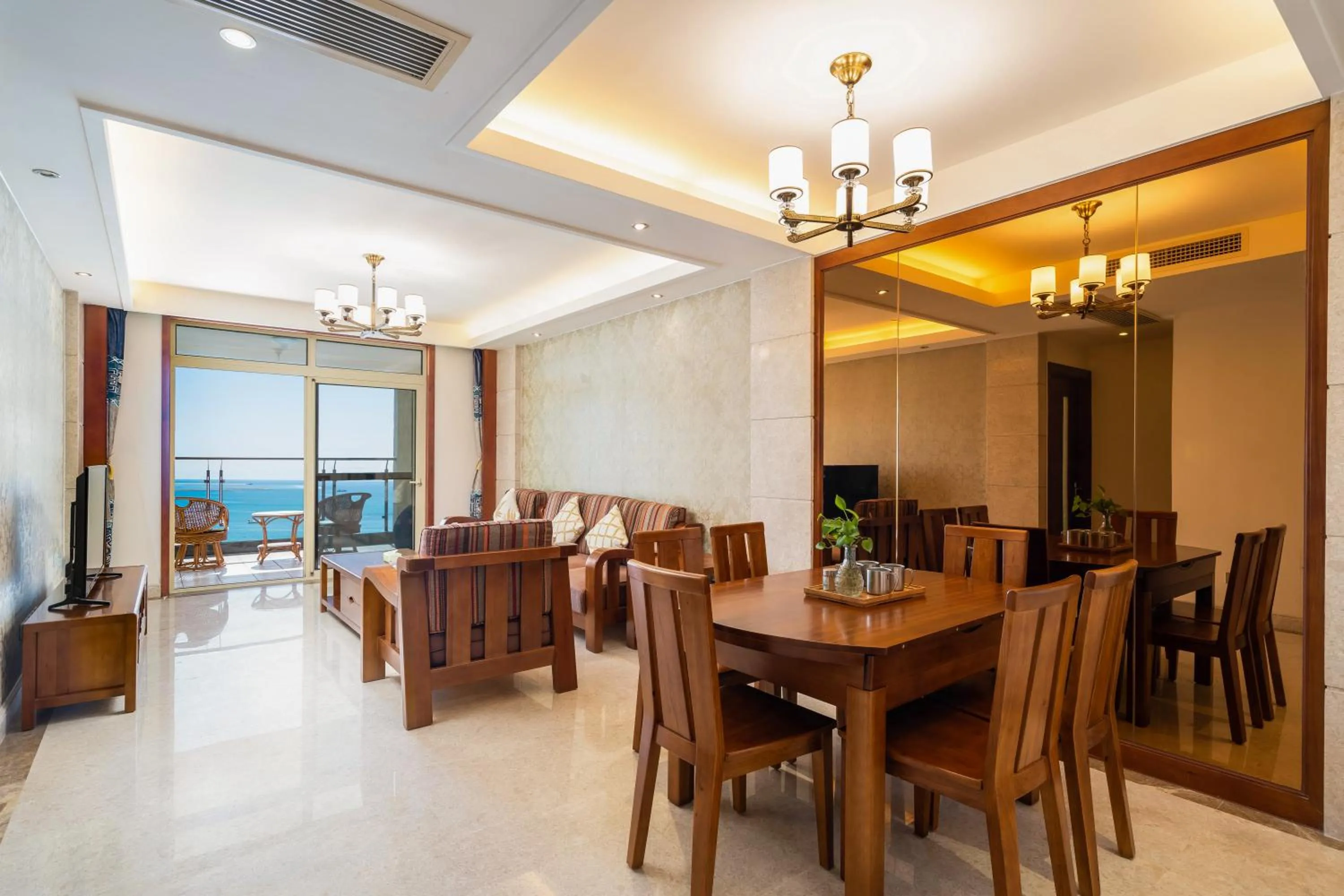 Living room in Sanya Yikehai View Apartments