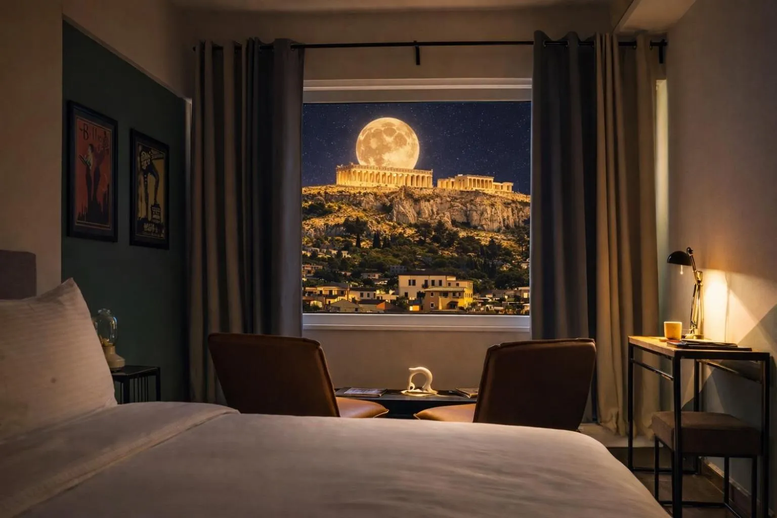 Bed in Elite Ermou Suites