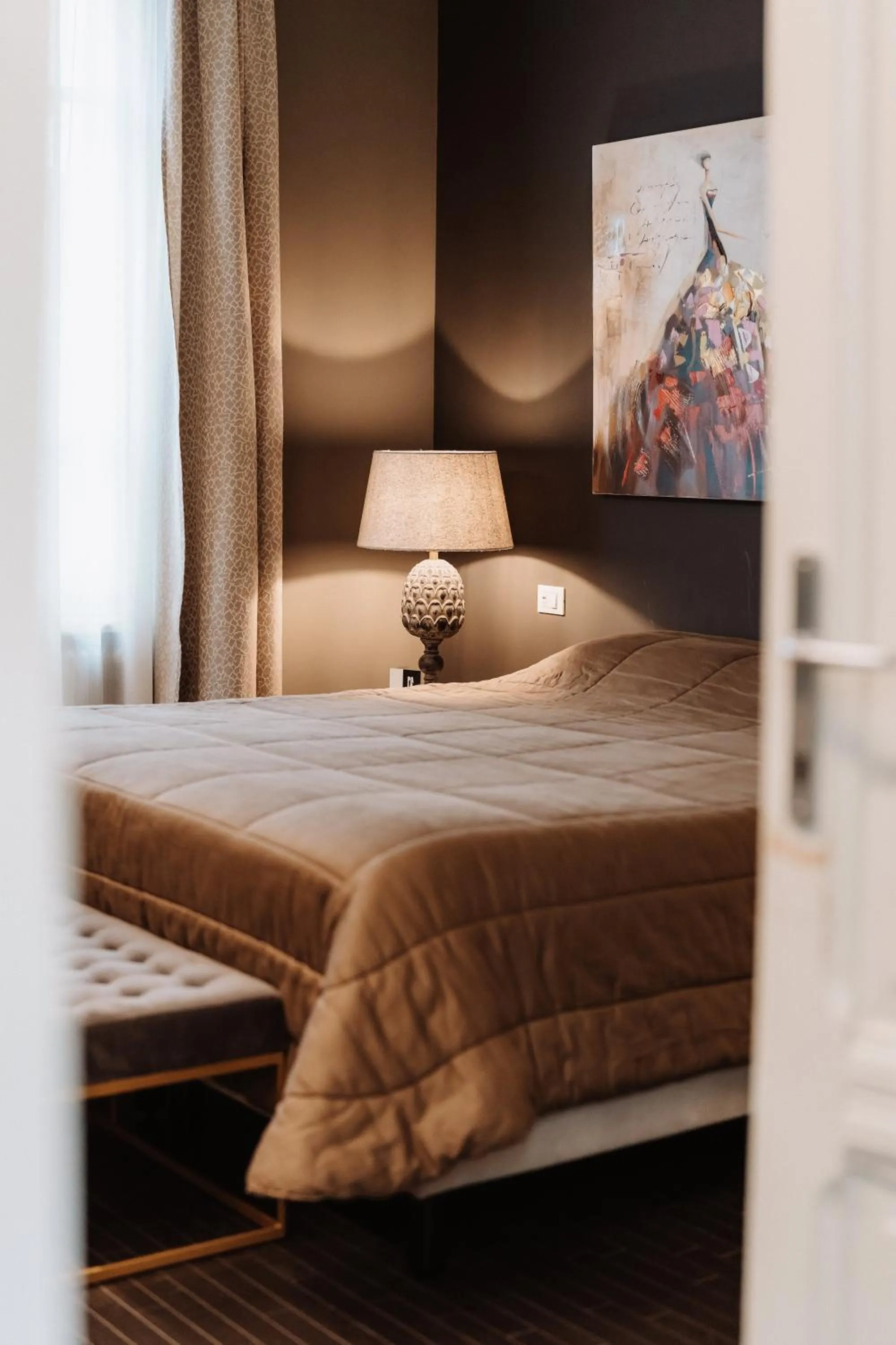 Bed in Palazzo Gozzi Bed & Beauty