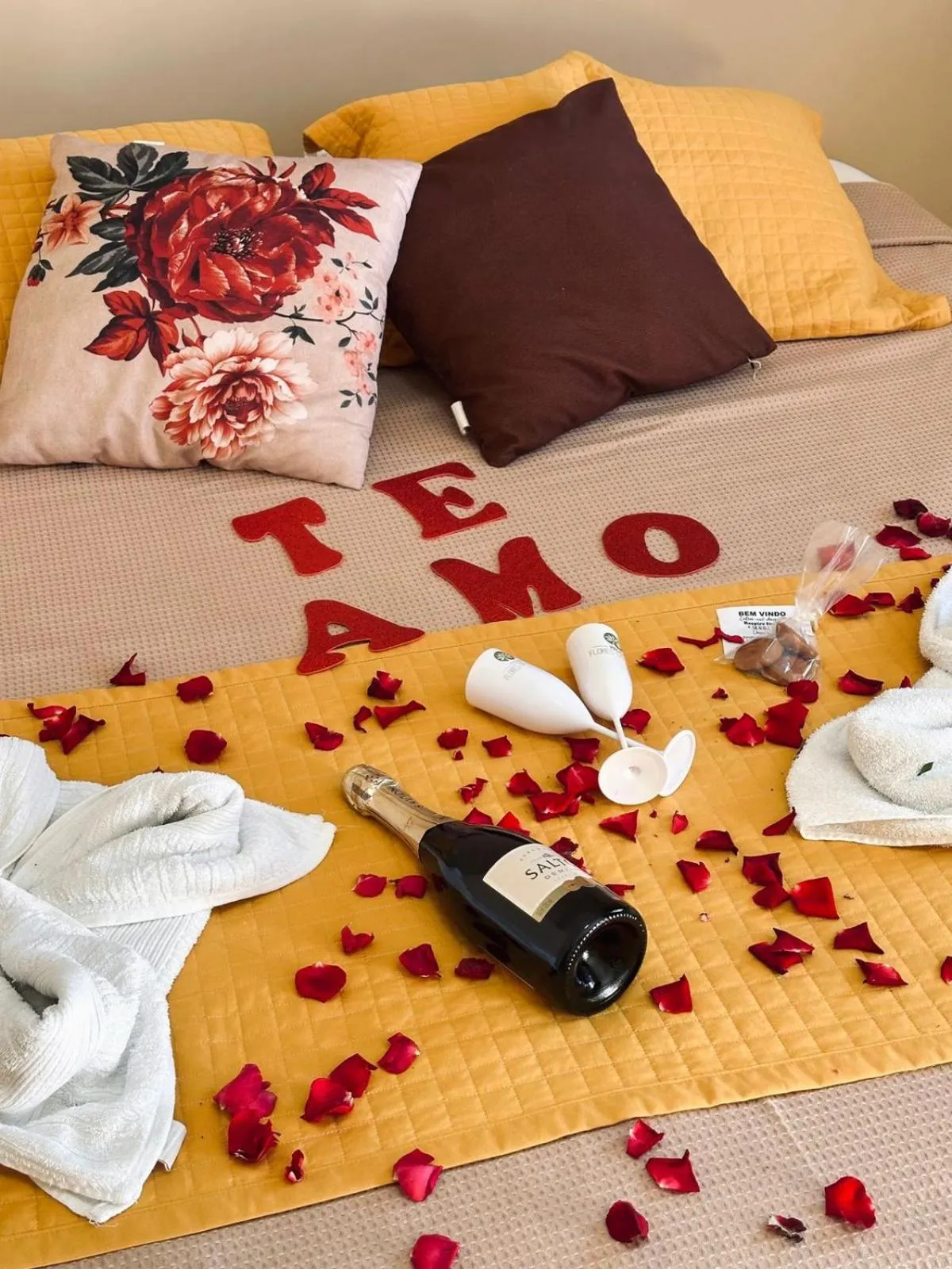 Bed in Pousada Flores do Campo