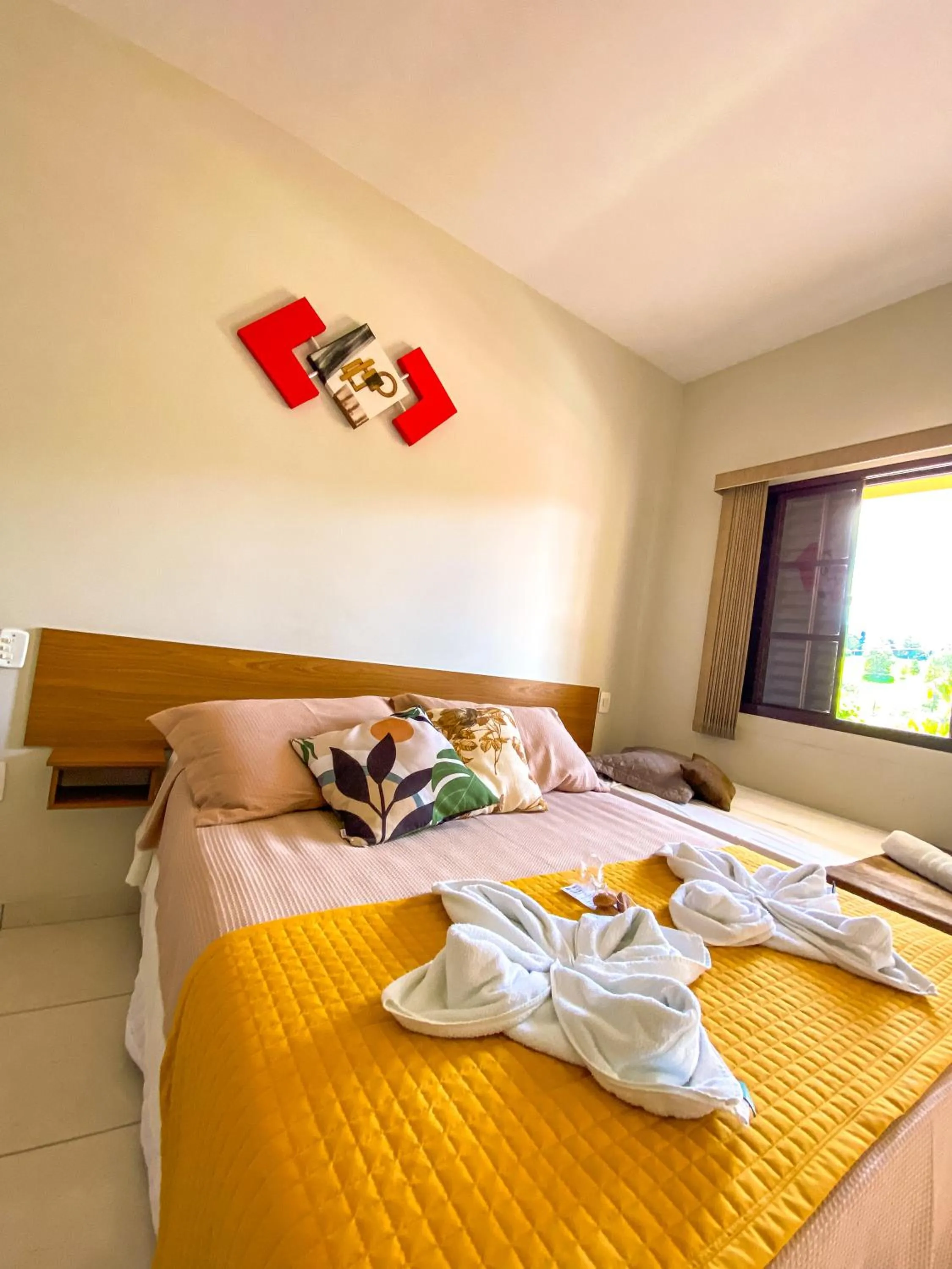 Bed in Pousada Flores do Campo