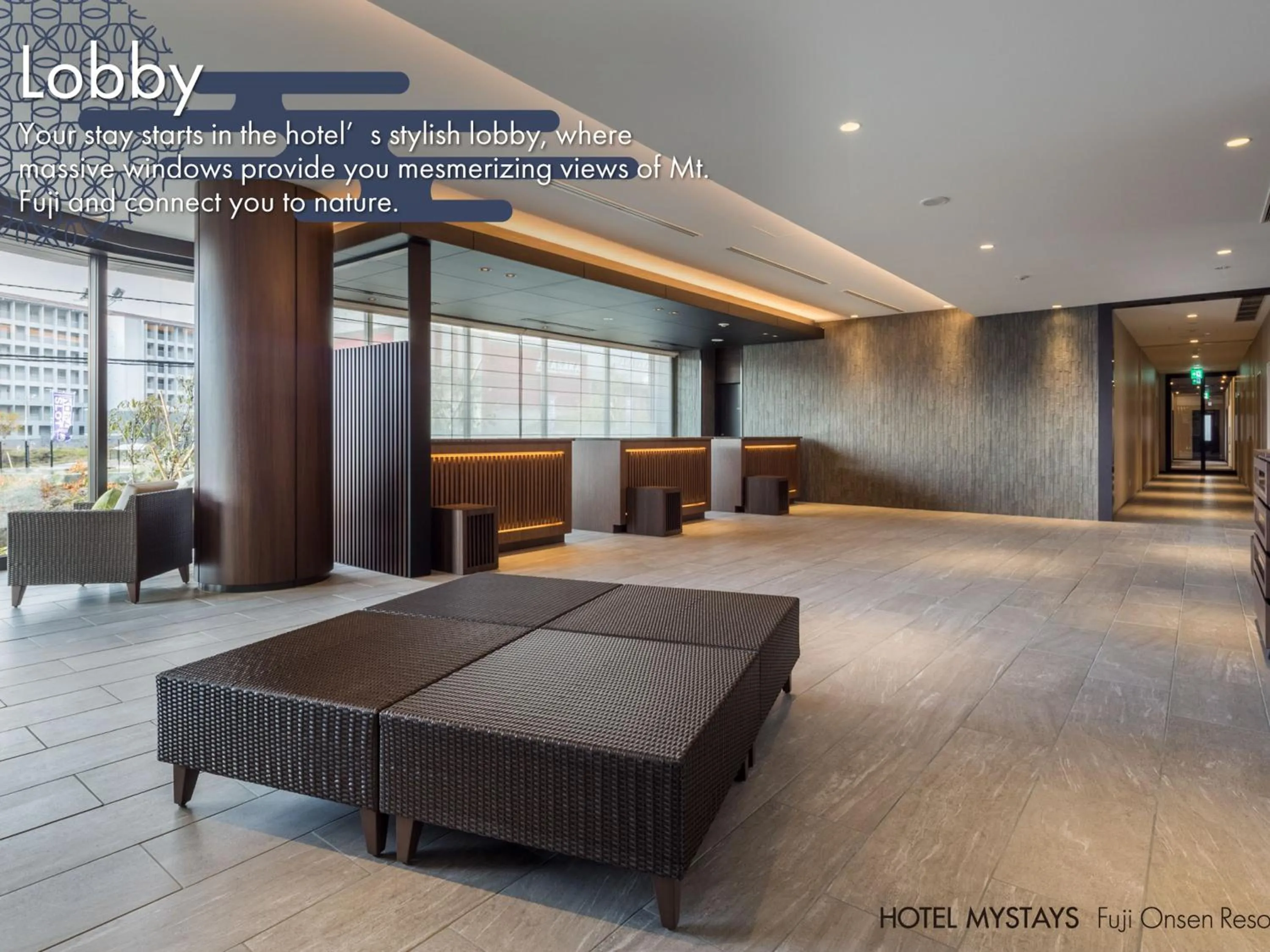 Lobby or reception, Bed in HOTEL MYSTAYS Fuji Onsen Resort