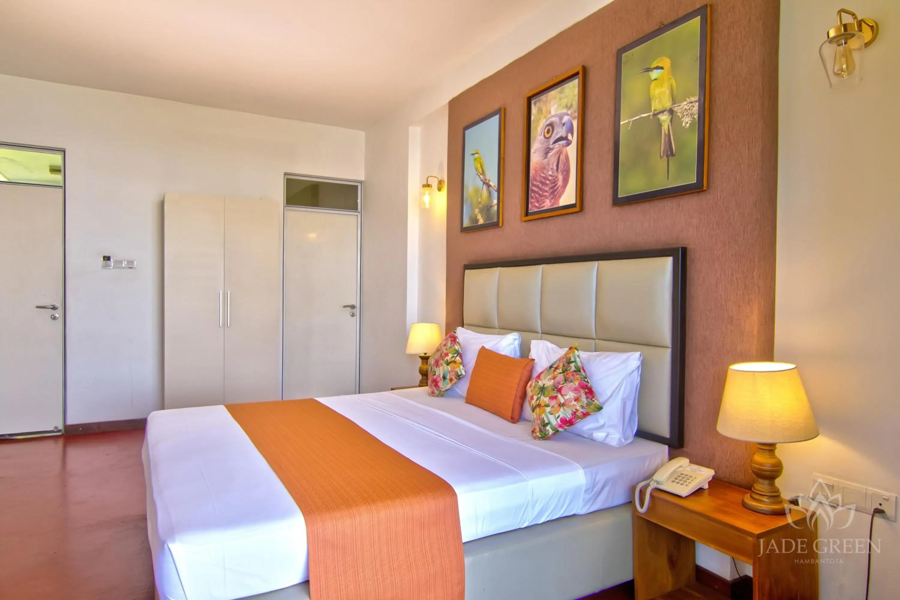 Bed in Jade Green Hotel Hambantota