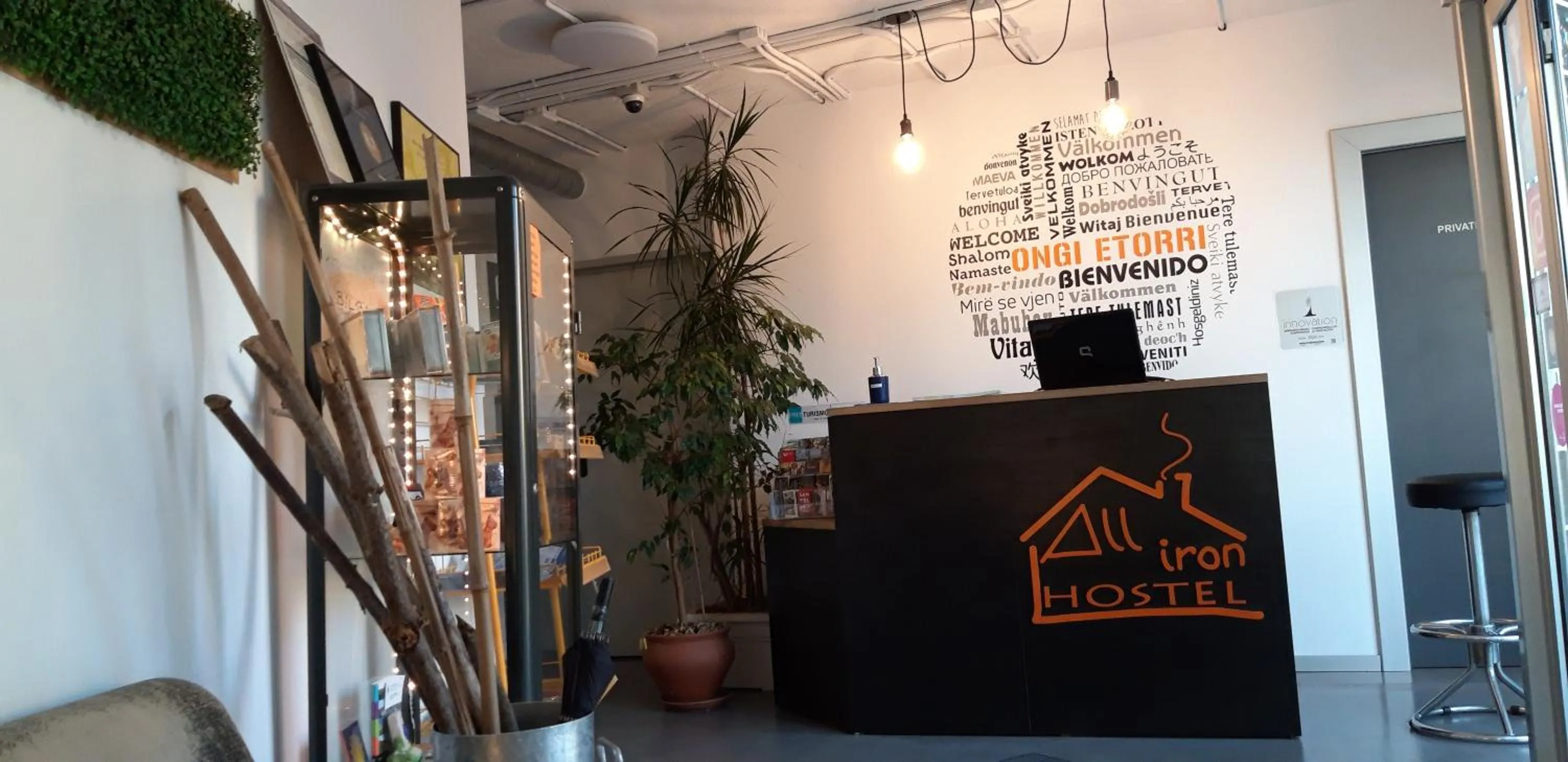 Lobby or reception in All Iron Hostel
