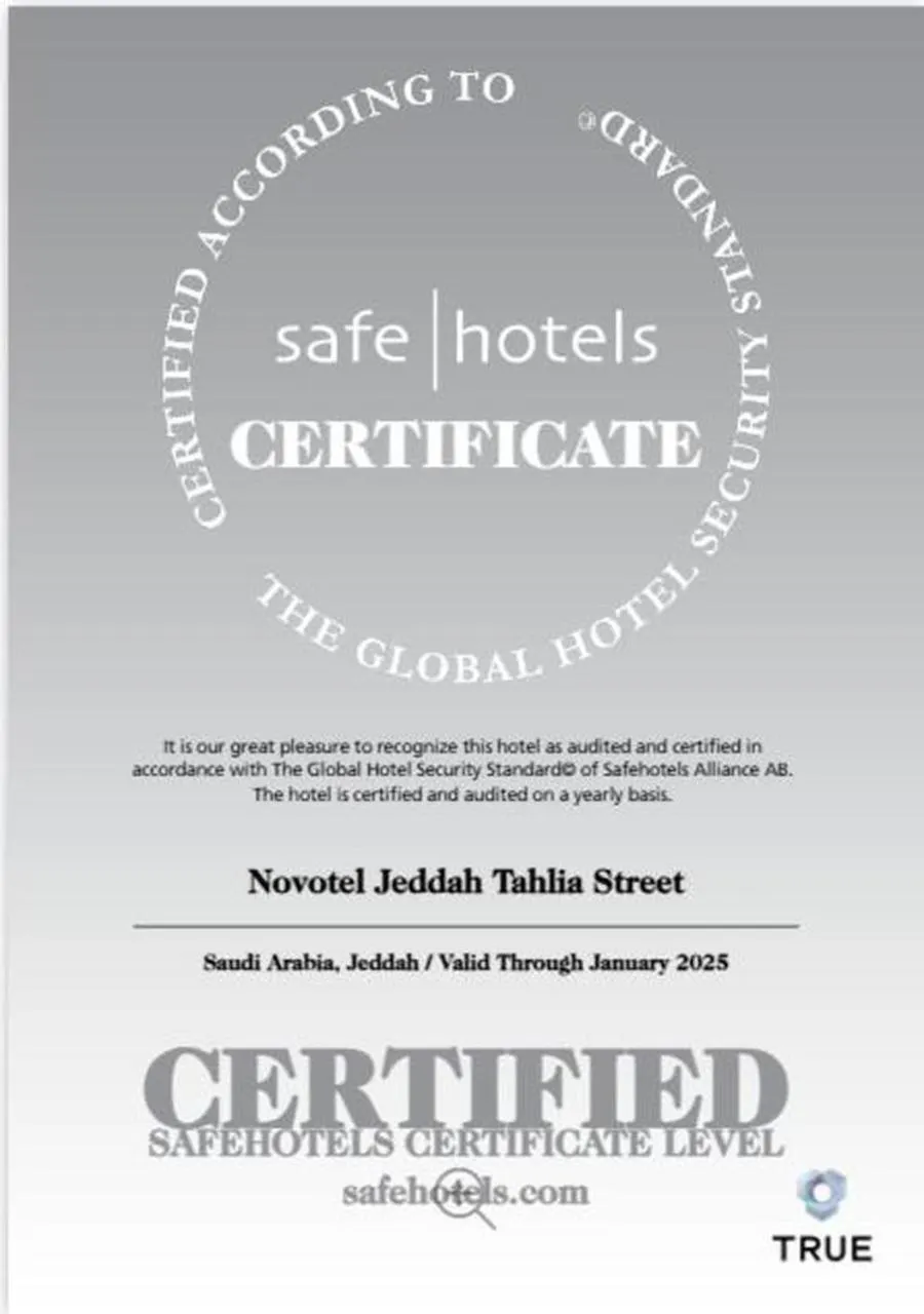 Logo/Certificate/Sign in Novotel Jeddah Tahlia