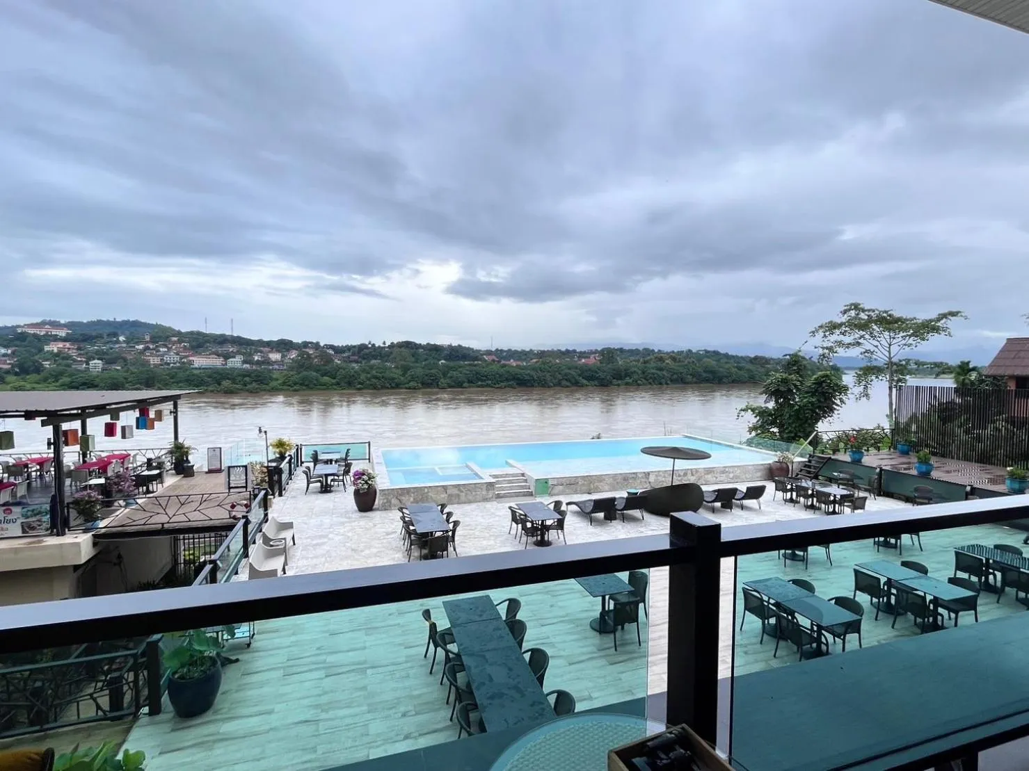 Swimming pool in Chiangkhong Teak Garden Riverfront Onsen Hotel- SHA Extra Plus