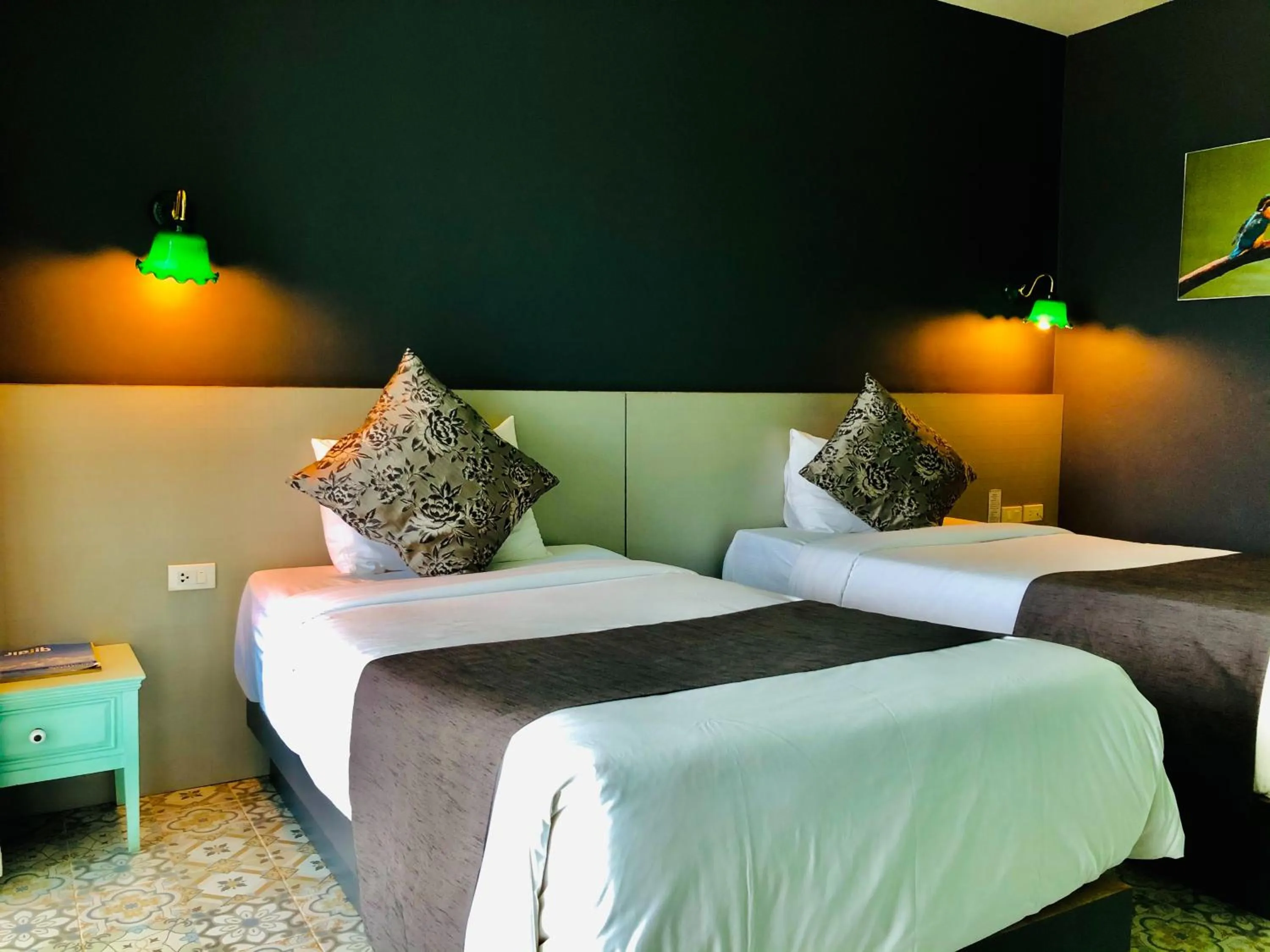 Photo of the whole room, Bed in Chiangkhong Teak Garden Riverfront Onsen Hotel- SHA Extra Plus