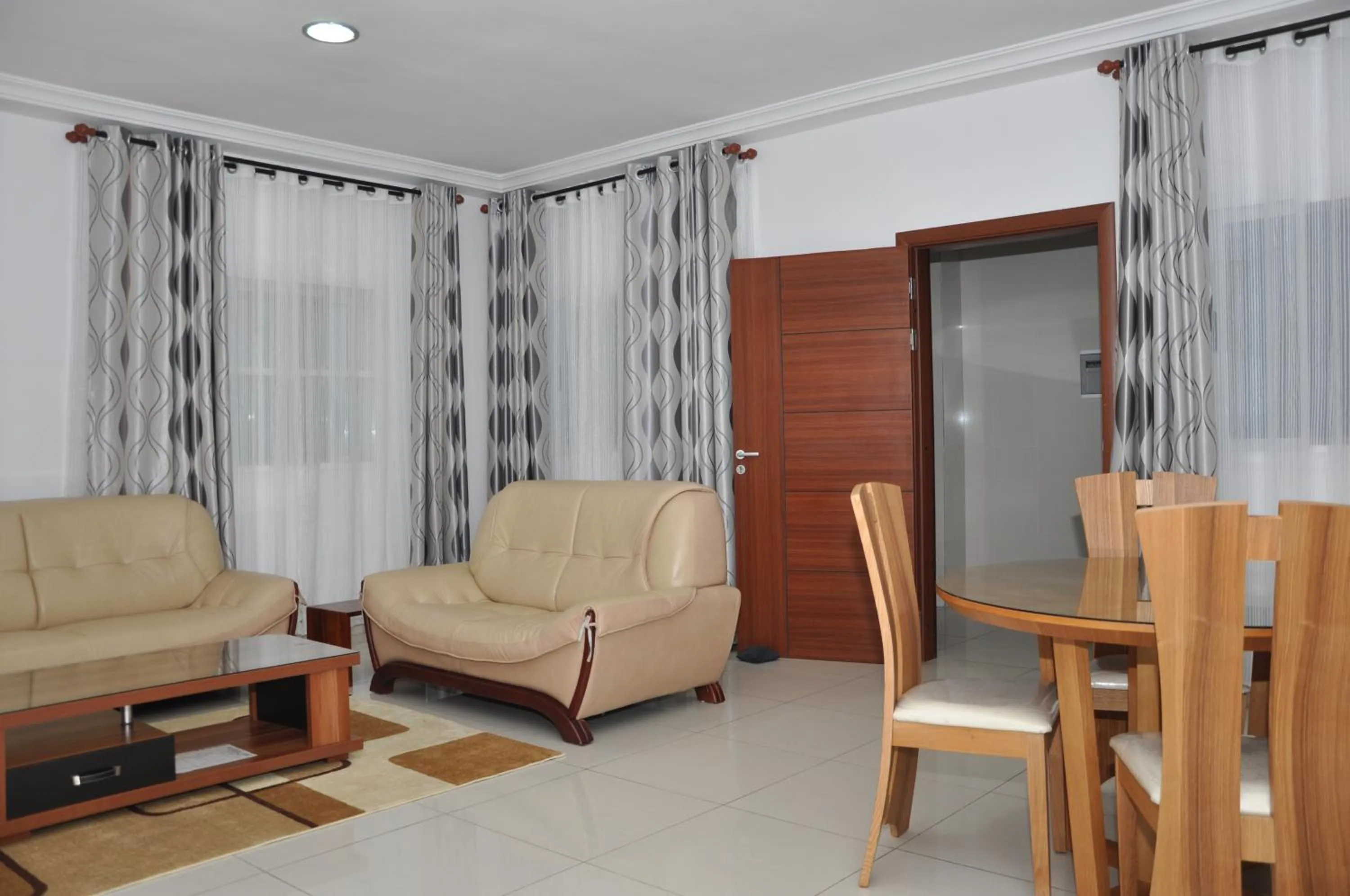 Dining area in Rosalie's Suites