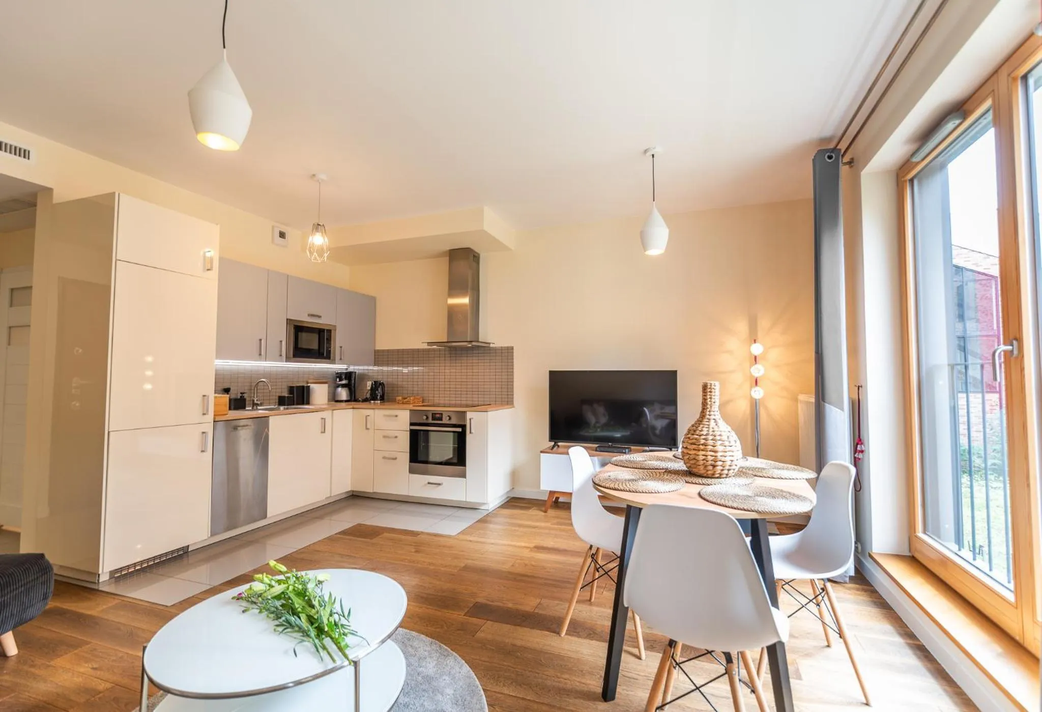 Living room in City Lights Apartments