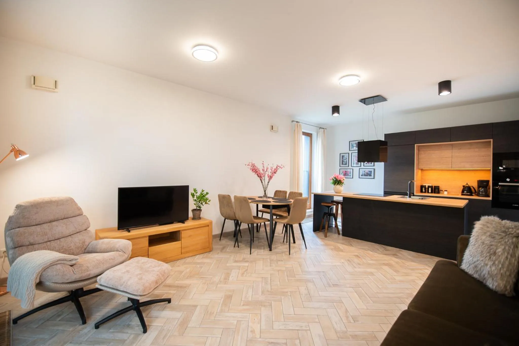 Living room in City Lights Apartments