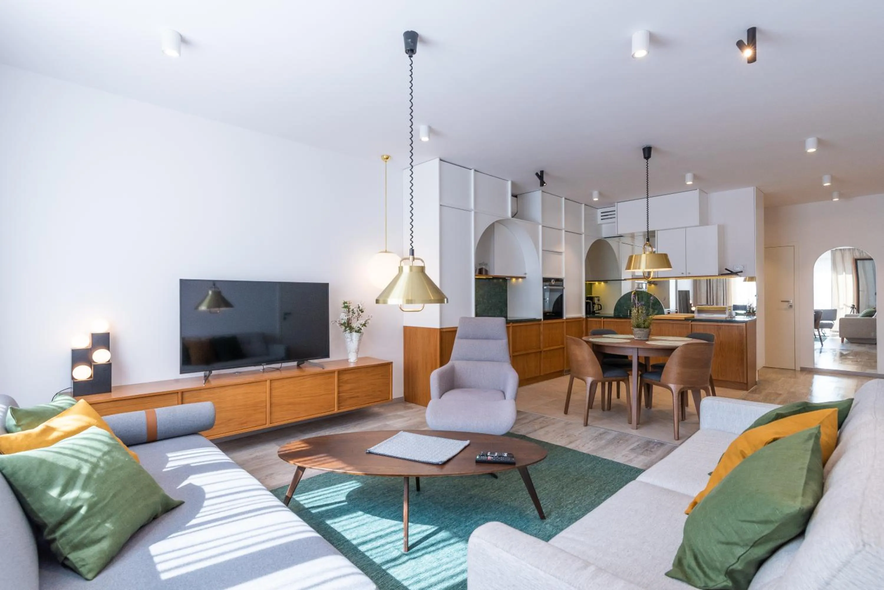 Living room in City Lights Apartments