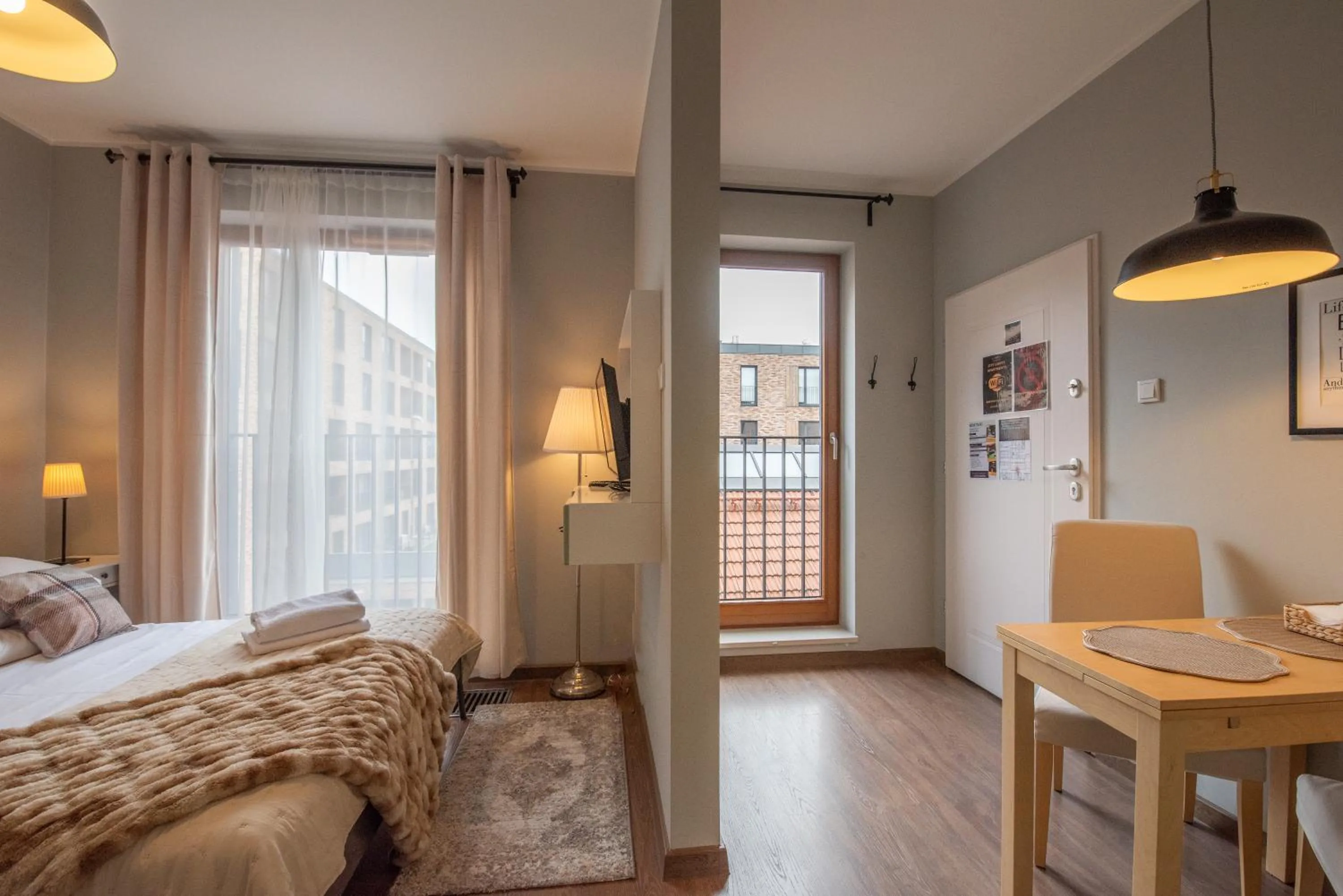 Bed in City Lights Apartments